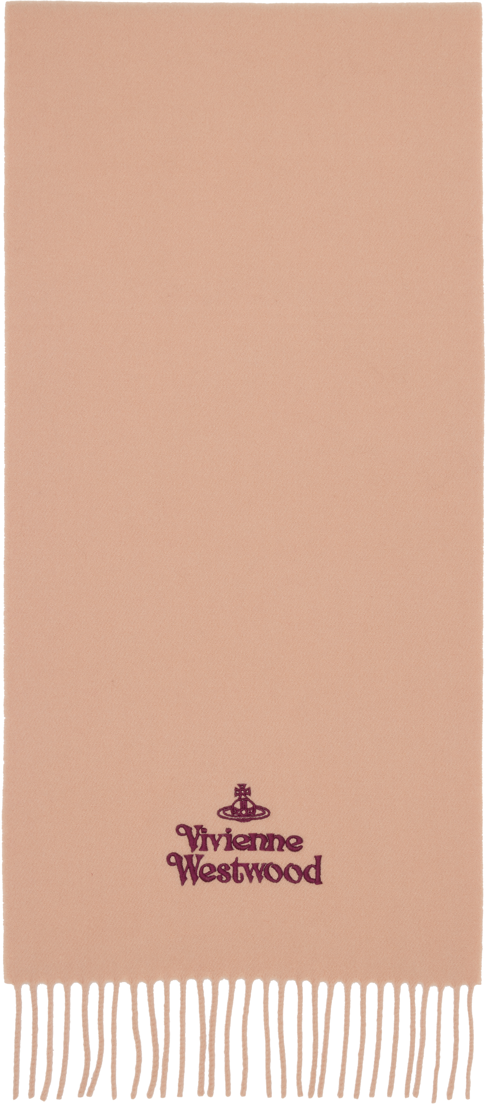Vivienne Westwood Beige Embroidered Scarf