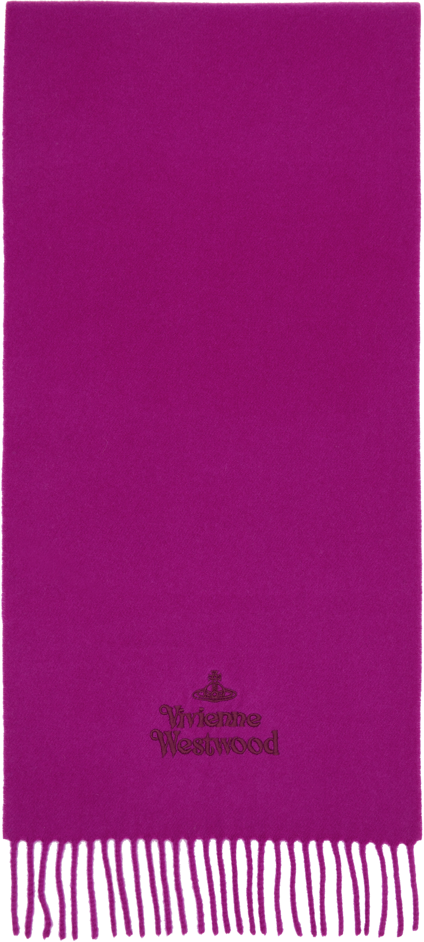 Vivienne Westwood Purple Embroidered Scarf