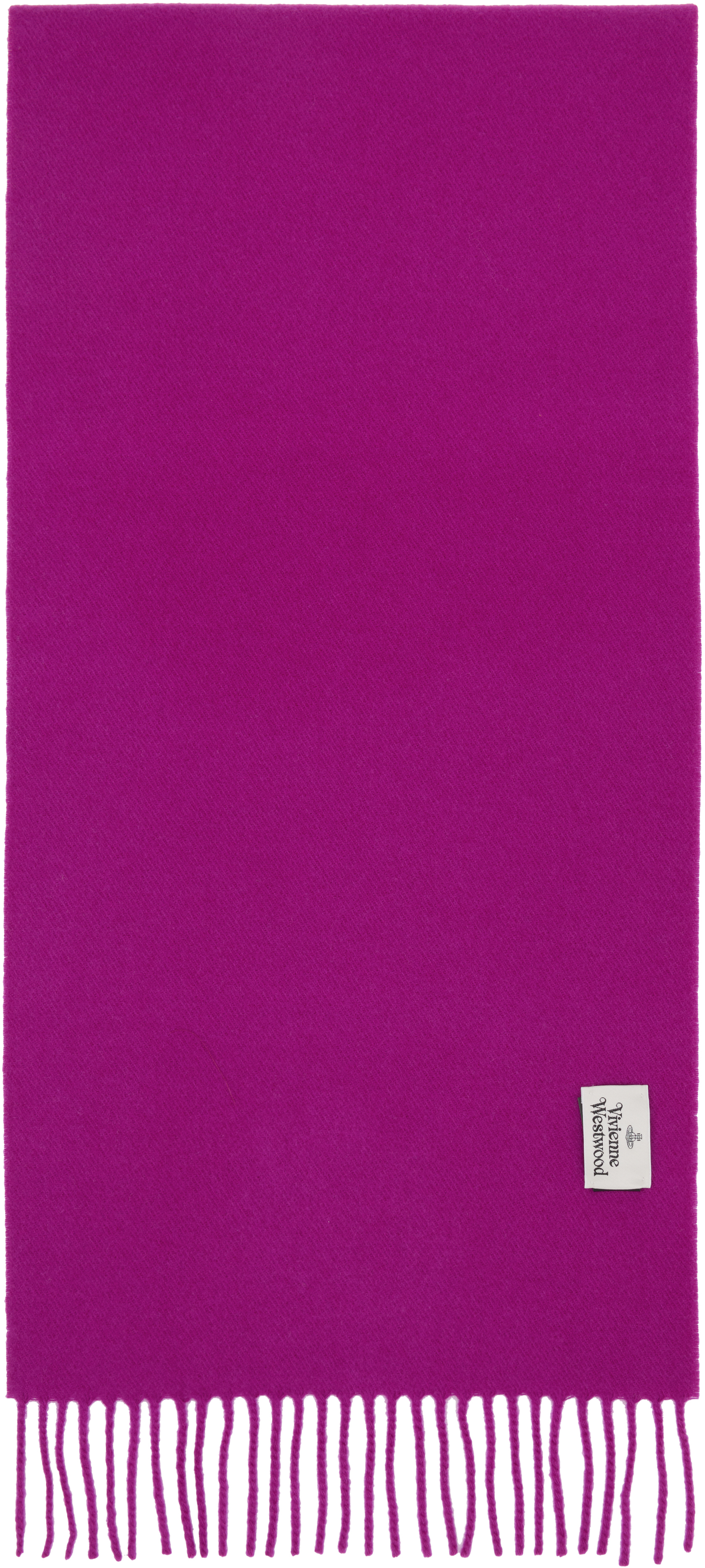 Vivienne Westwood Purple Embroidered Scarf