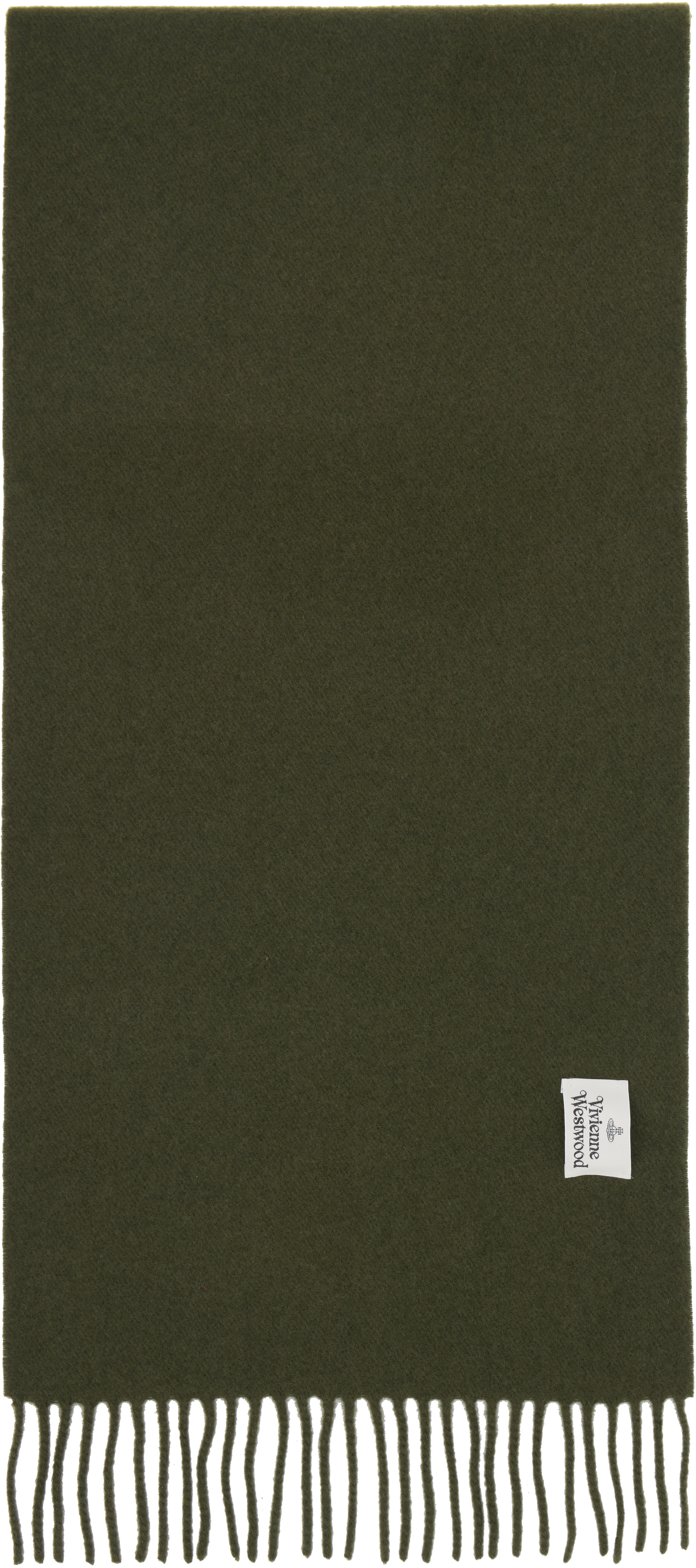 Vivienne Westwood Green Embroidered Scarf