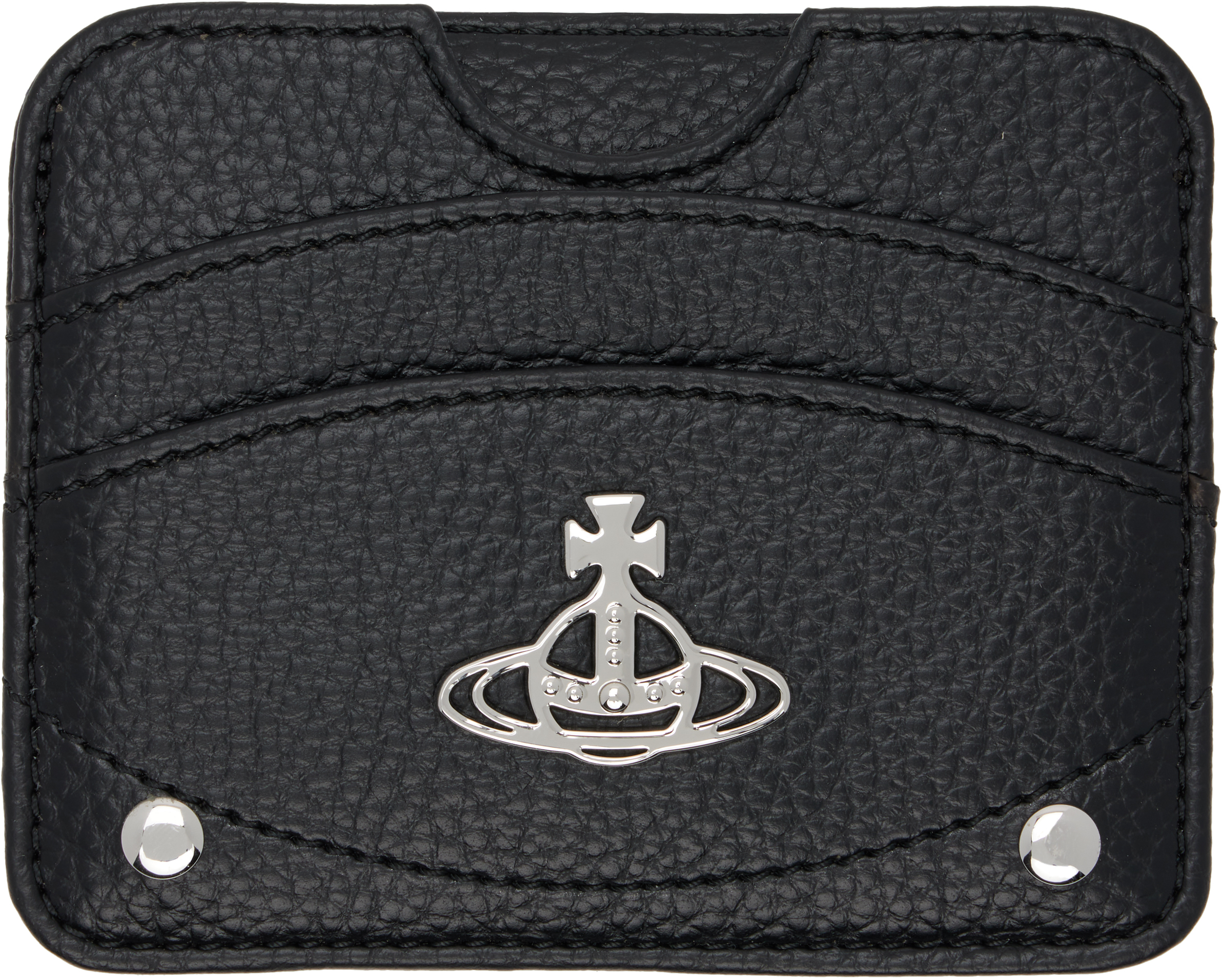 Vivienne Westwood Black Half Moon Flat Card Holder