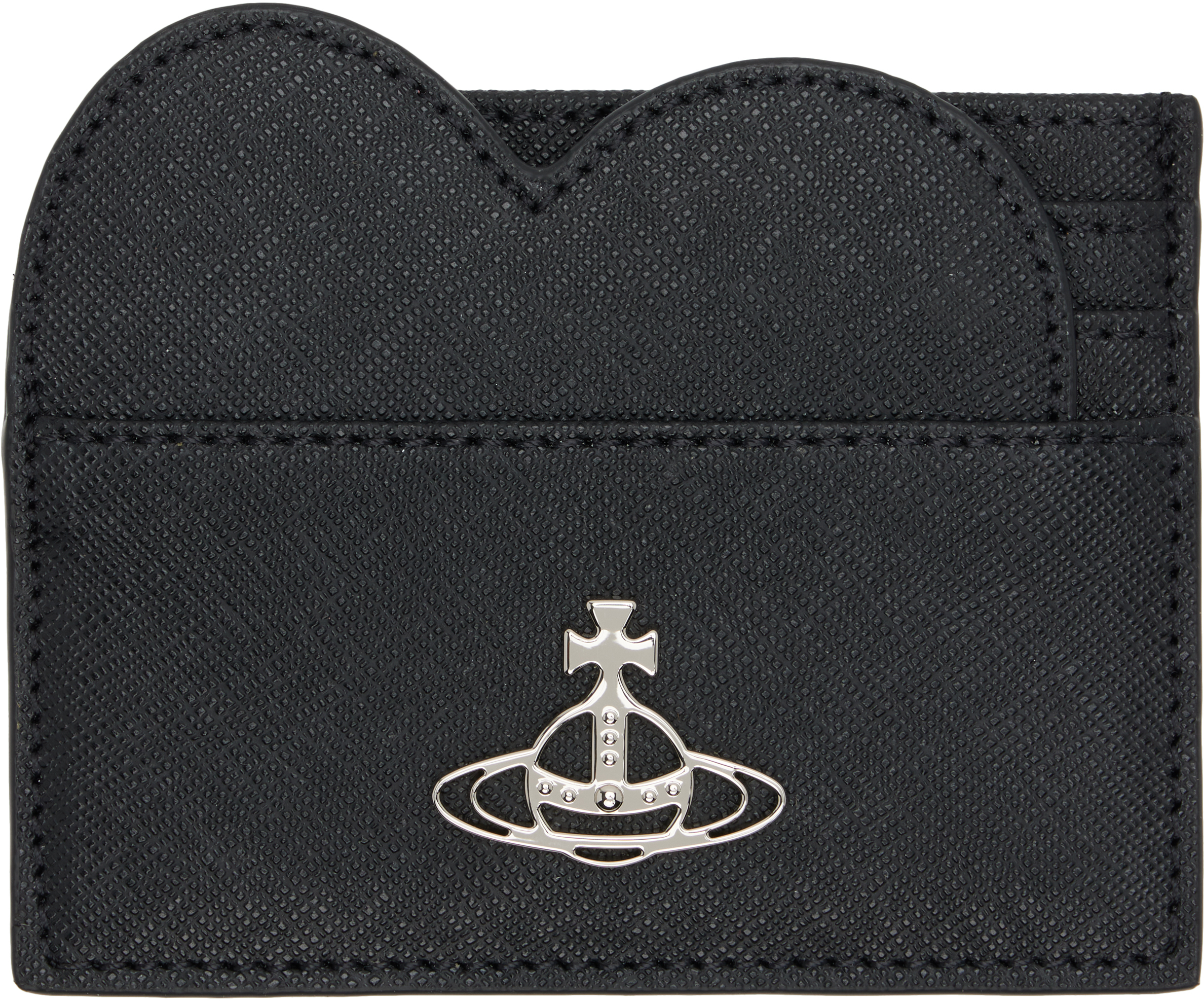 Vivienne Westwood Black Heart Card Holder In Black