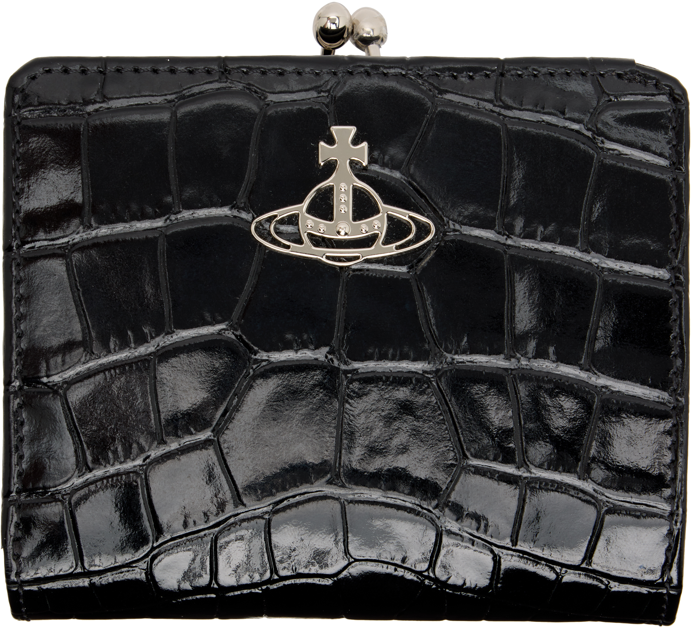 Vivienne Westwood Black Bifold Wallet In Black