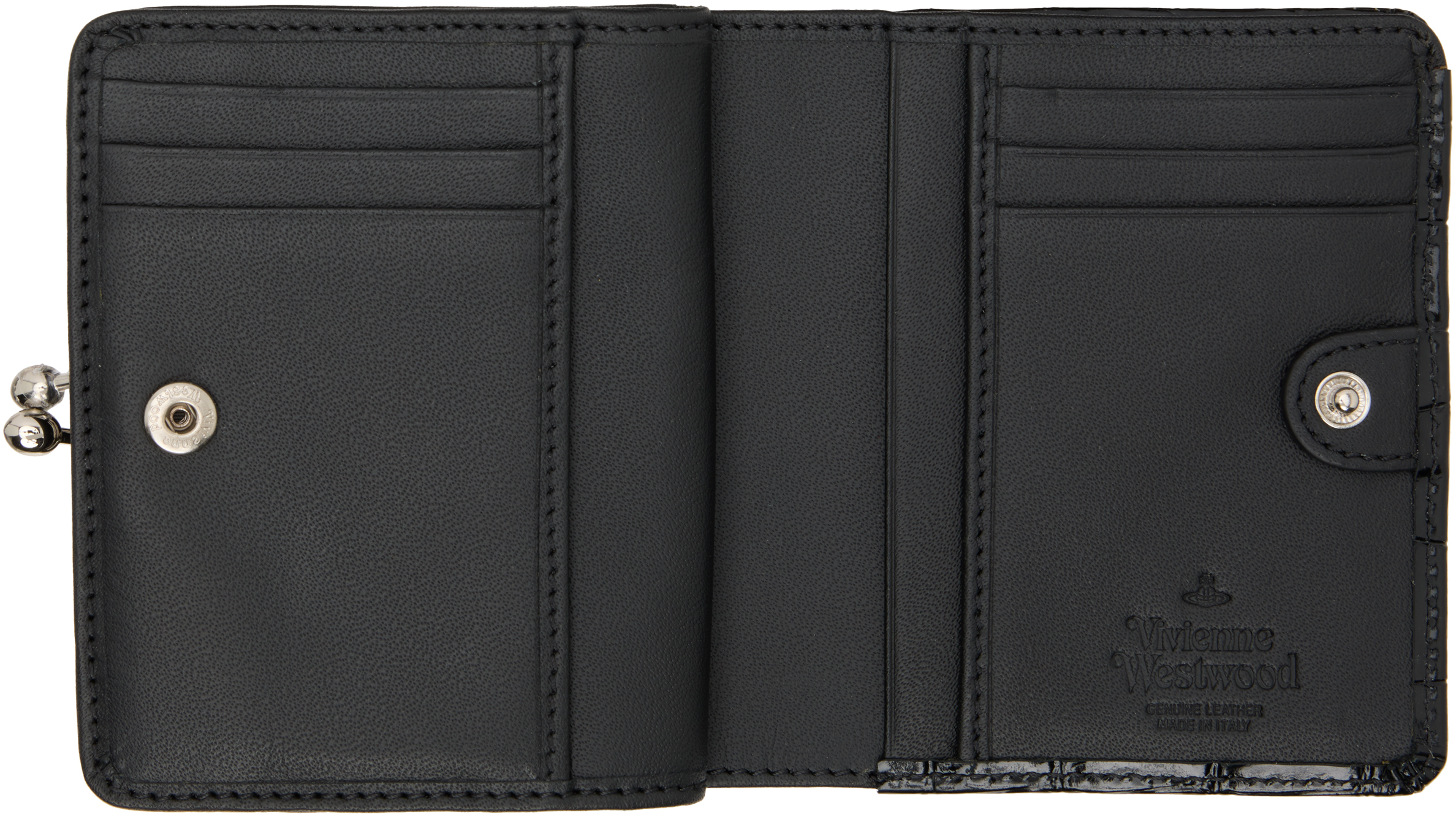 Vivienne Westwood Black Bifold Wallet In Black