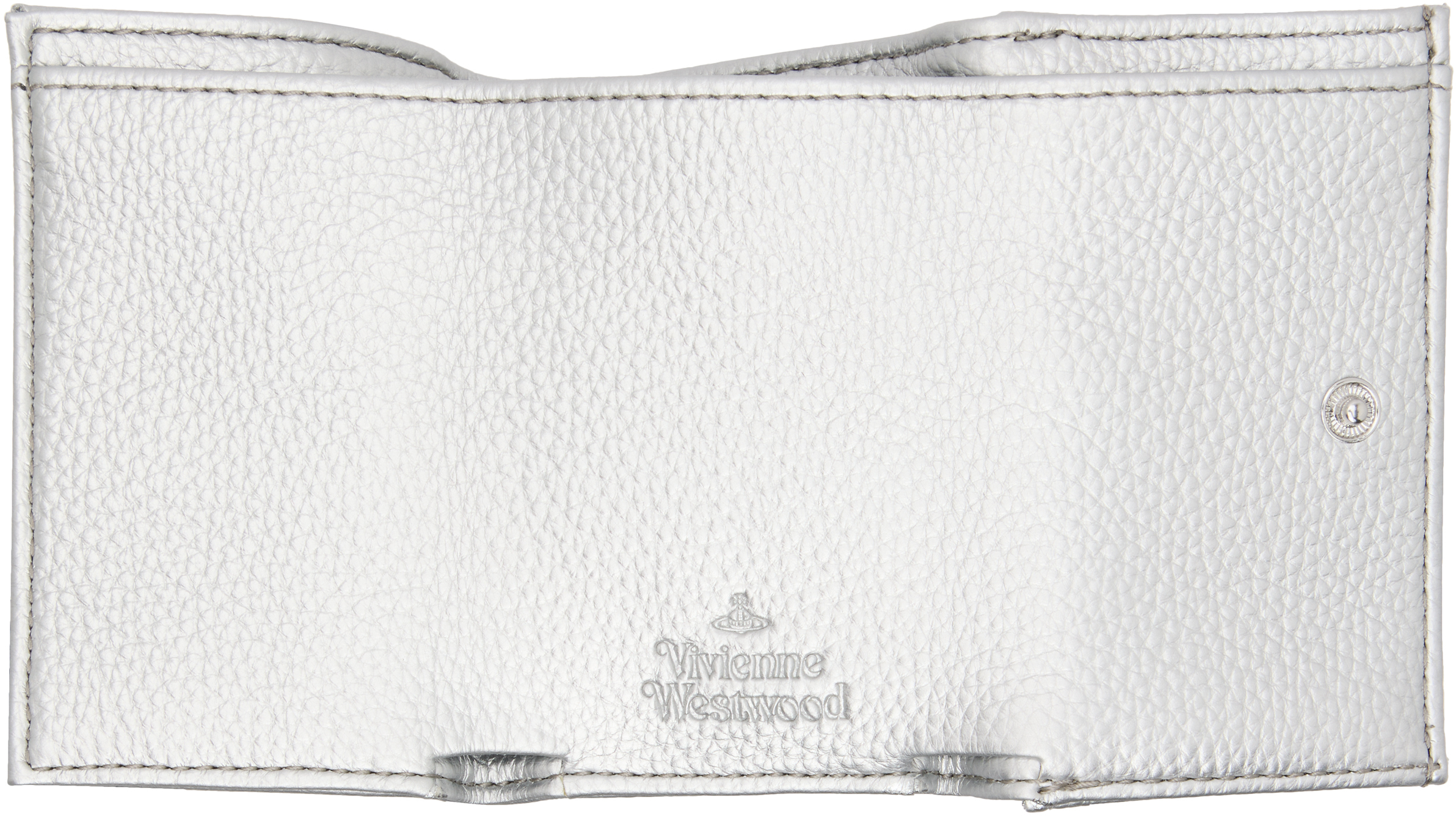 Vivienne Westwood Silver Envelope Billfold Wallet In Silver