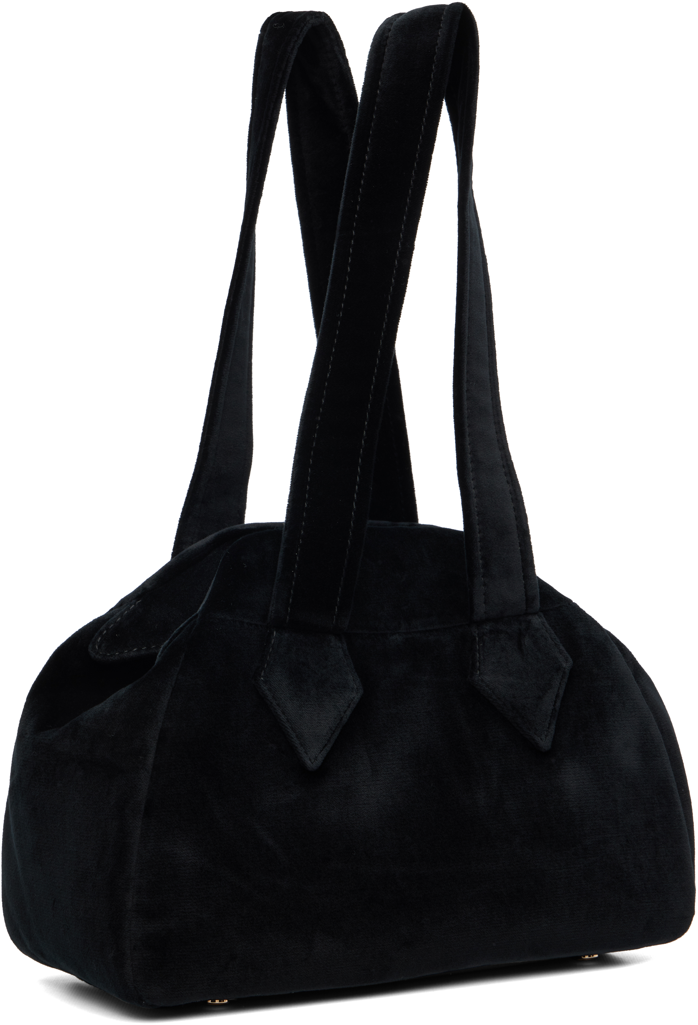 Vivienne Westwood Medium Structured Yasmine Handbag With Top Handles In Black