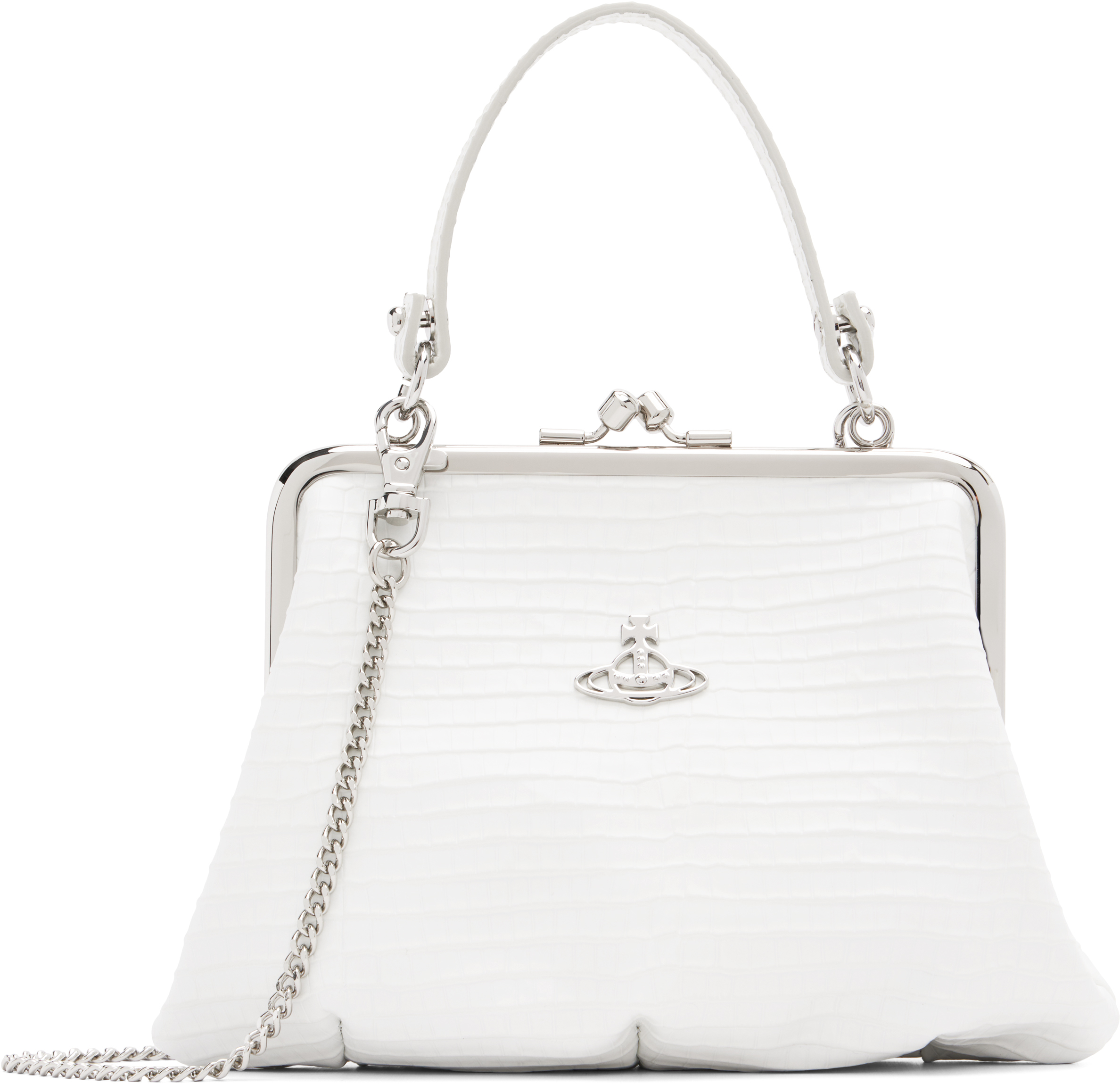 ■Vivienne Westwood■ True Frame Pulse Tote Bag Silver 4B010 □Vivienne Westwood□ True Frame Pulse Tote Bag Silver 4B010
