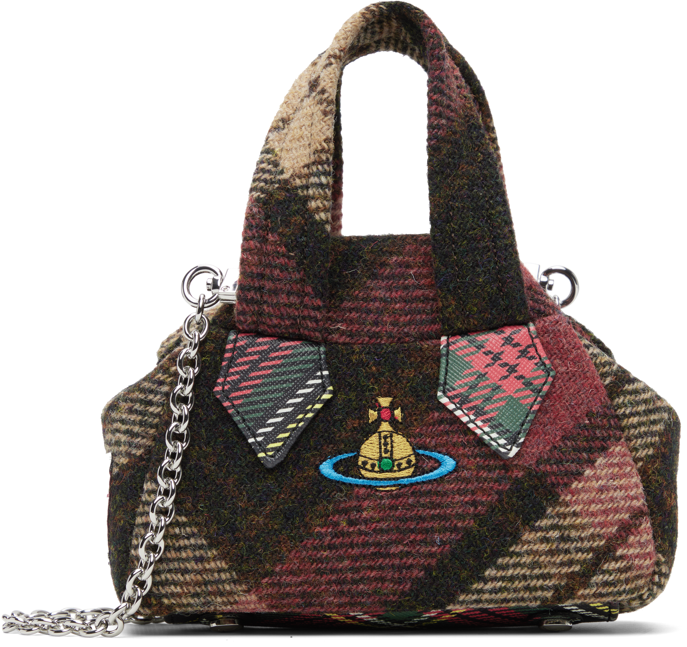 Vivienne Westwood Red & Brown Archive Mini Yasmine Bag