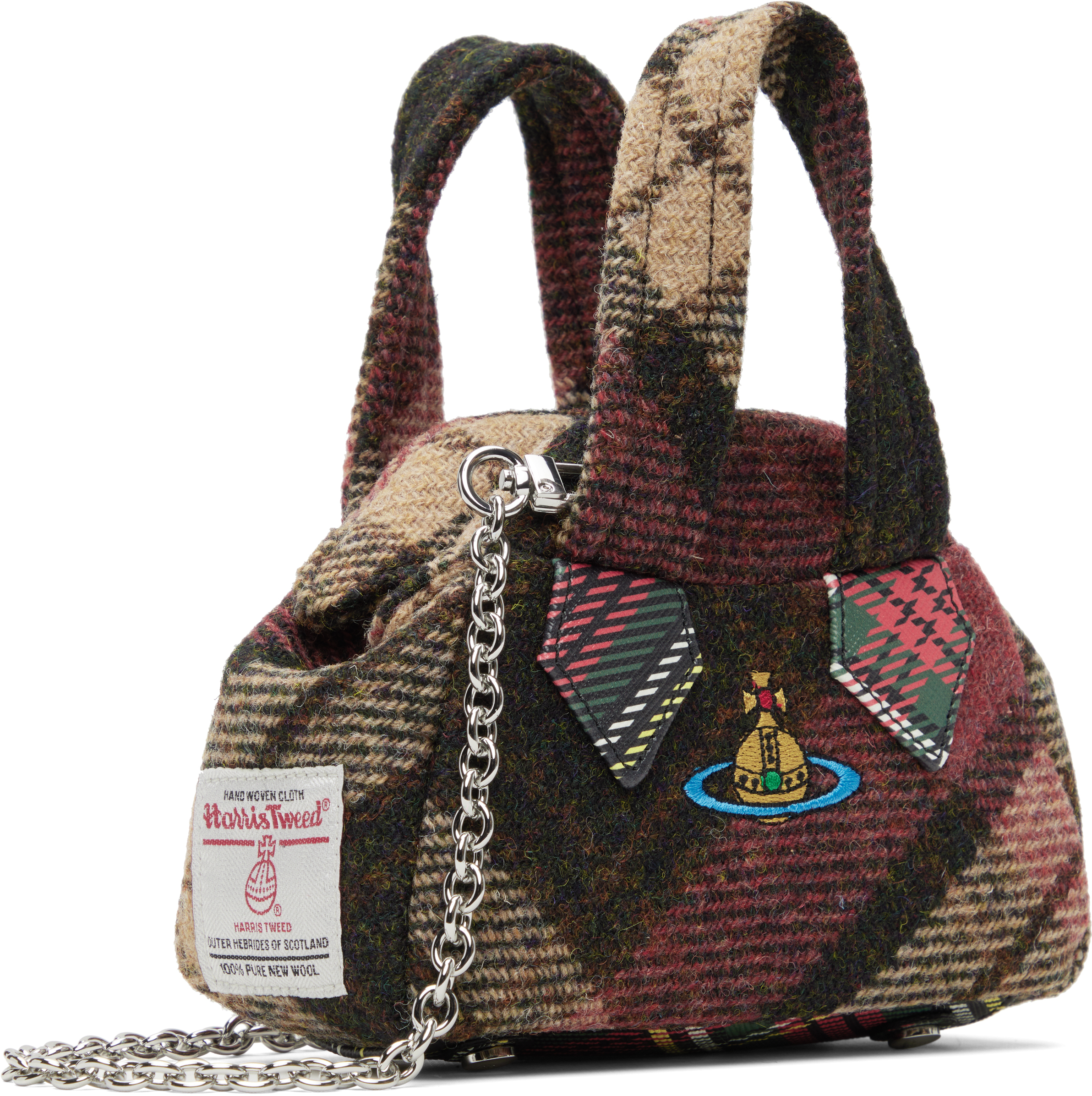 Vivienne Westwood Red & Brown Archive Mini Yasmine Bag