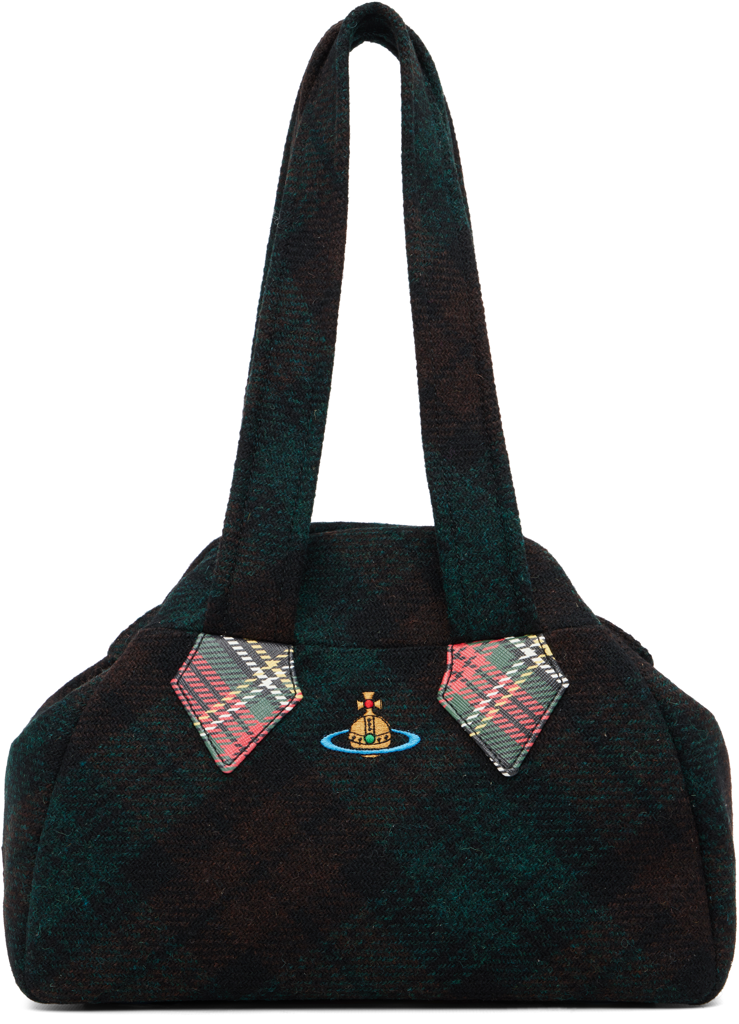 Green Yasmine Medium Archive Bag by Vivienne Westwood on Sale