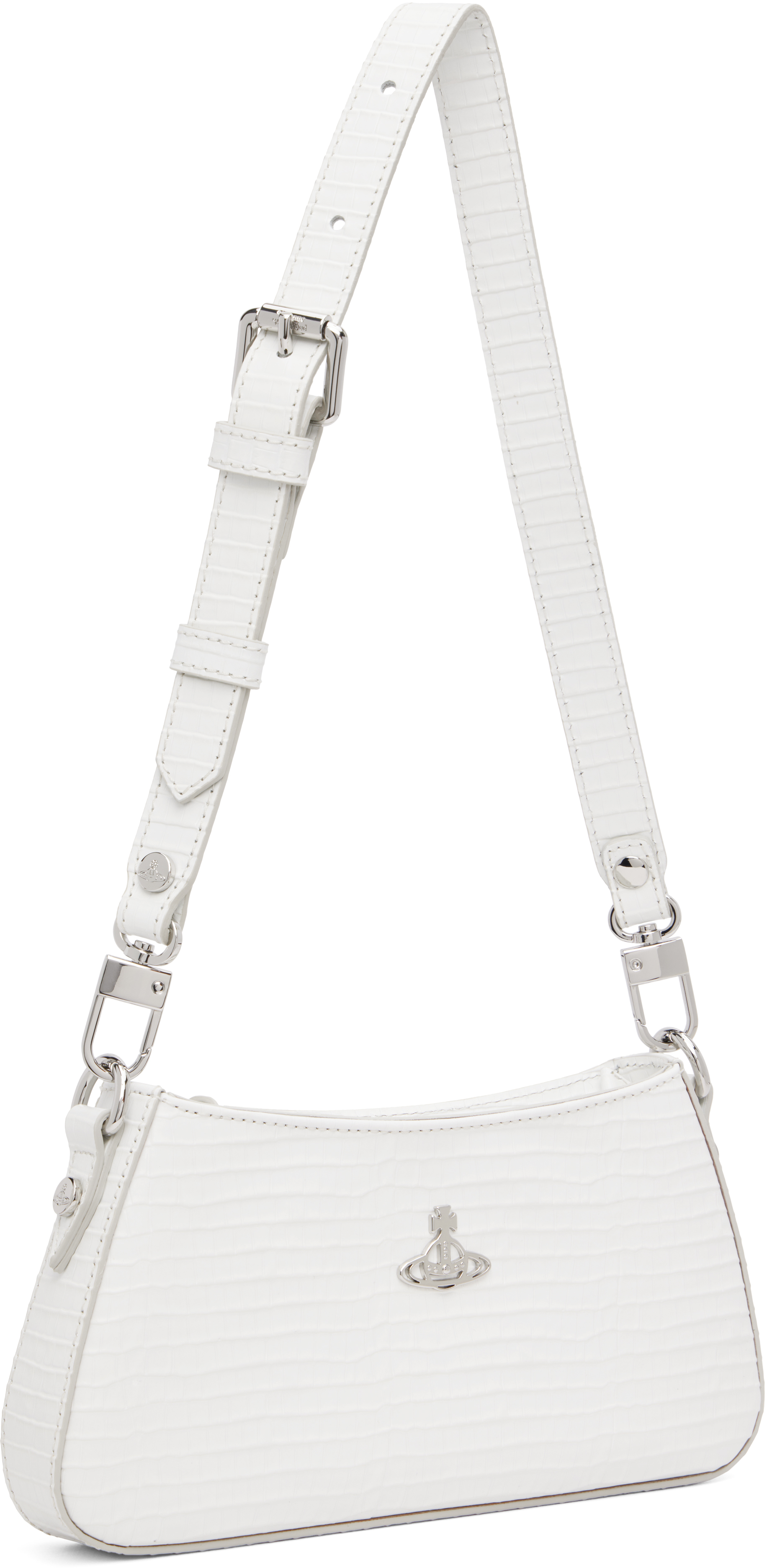 Vivienne Westwood White Tasha Shoulder Phone Bag