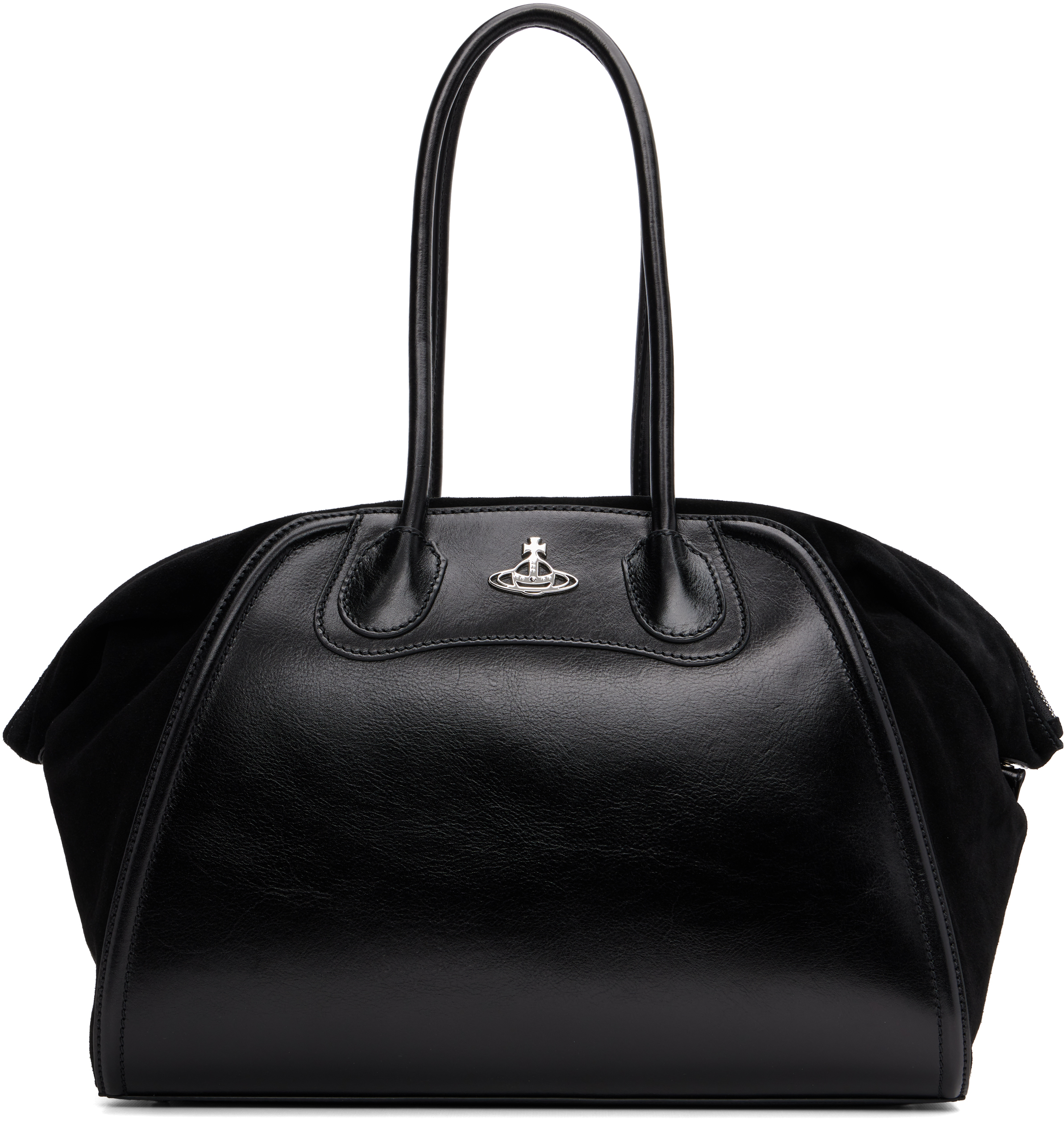 Vivienne Westwood Black Shirley Holdall Tote In Black