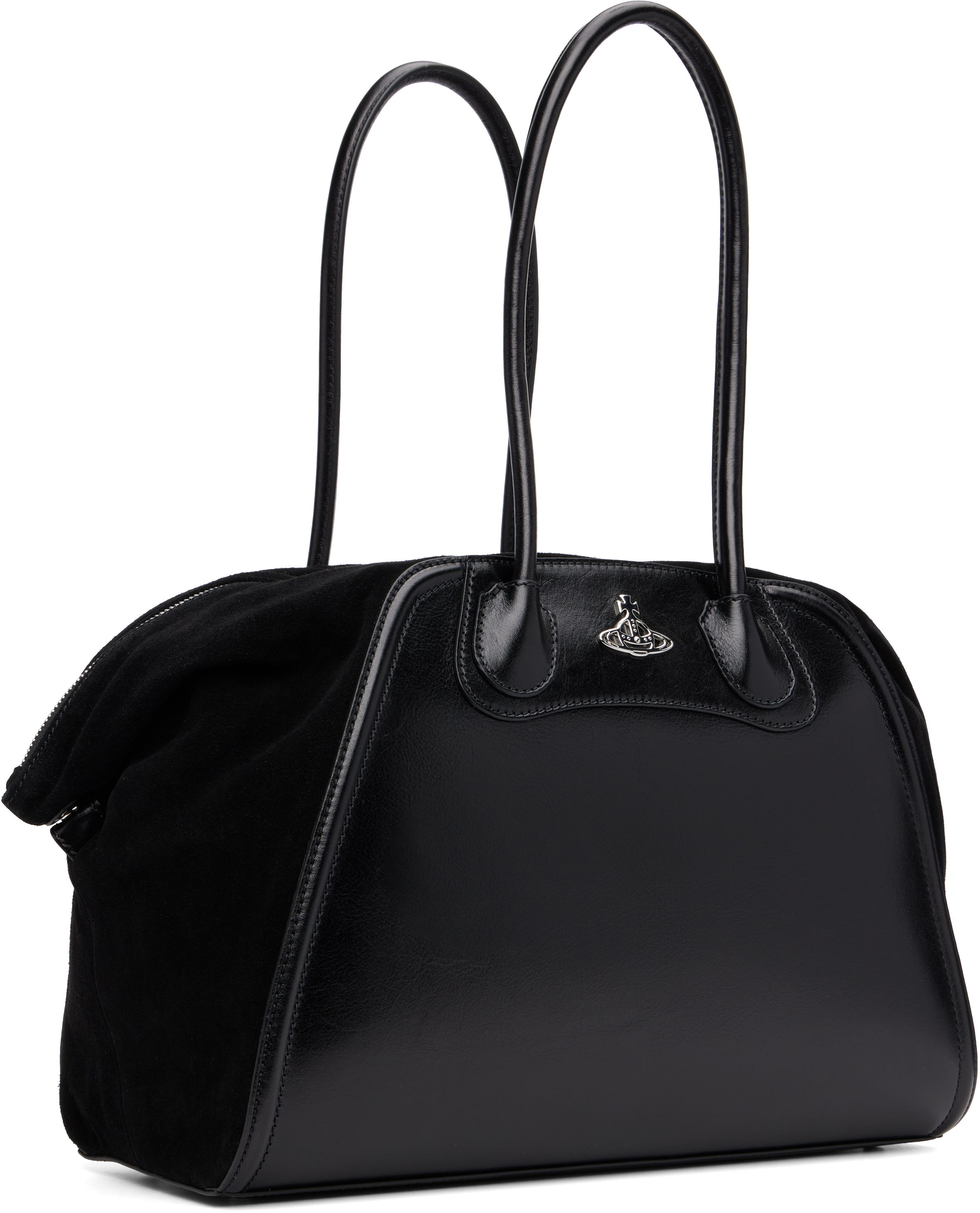 Vivienne Westwood Black Shirley Holdall Tote In Black