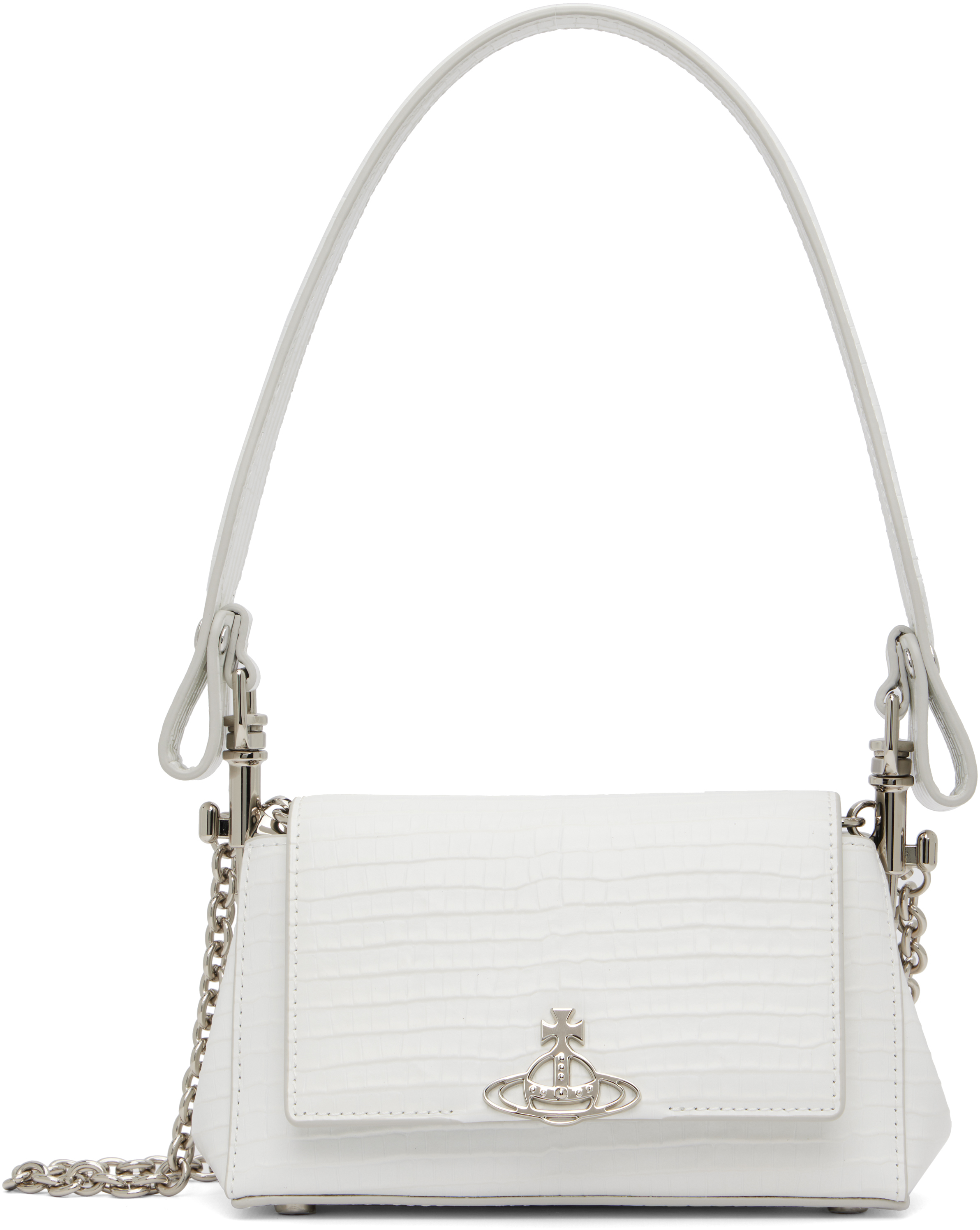 【Vivienne Westwood】Hazel Small Handbag★送料関税込★追跡可 Vivienne Westwood: White Hazel Small Handbag | SSENSE Canada