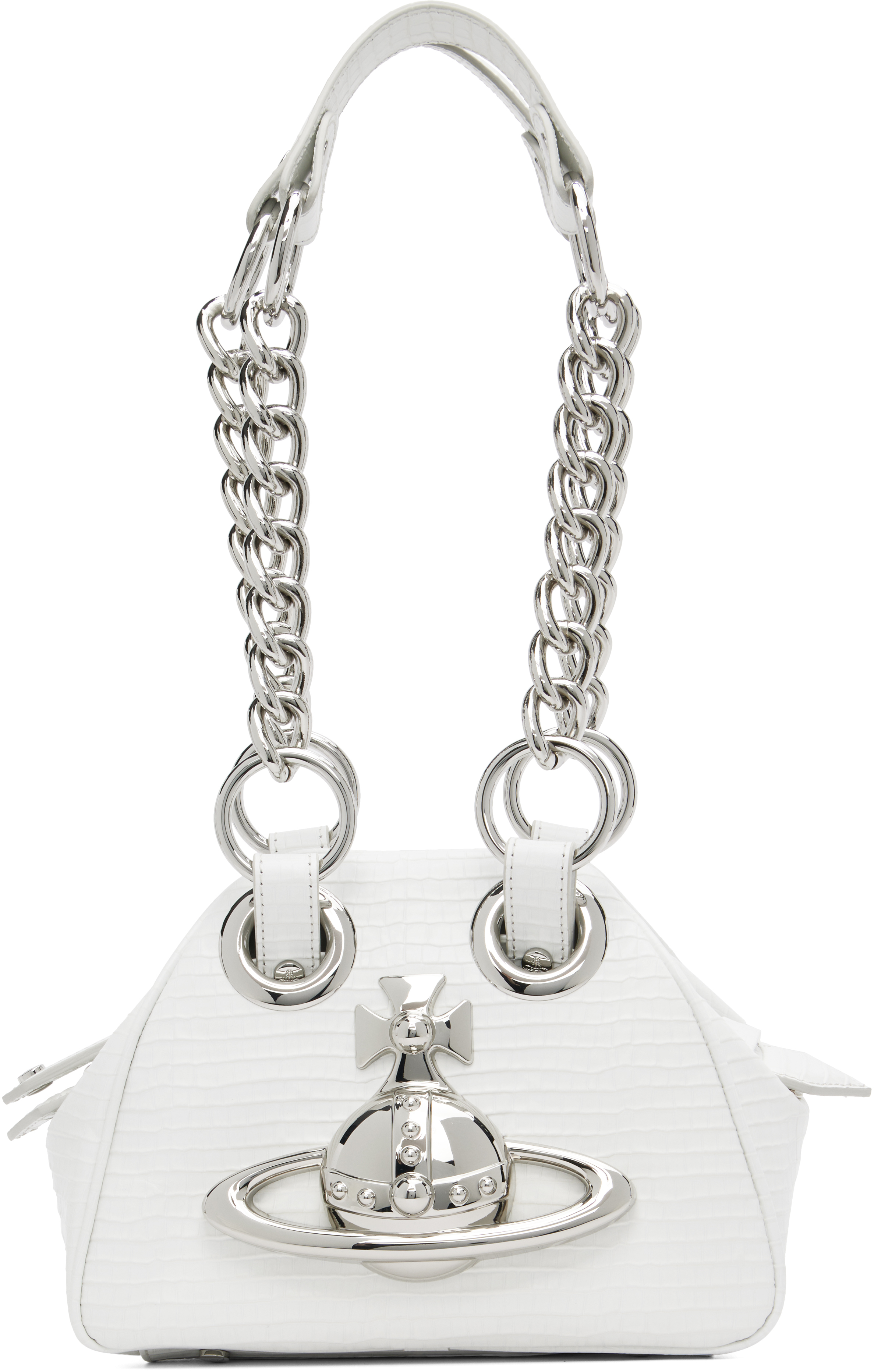 Vivienne Westwood White Archive Orb Chain Handbag