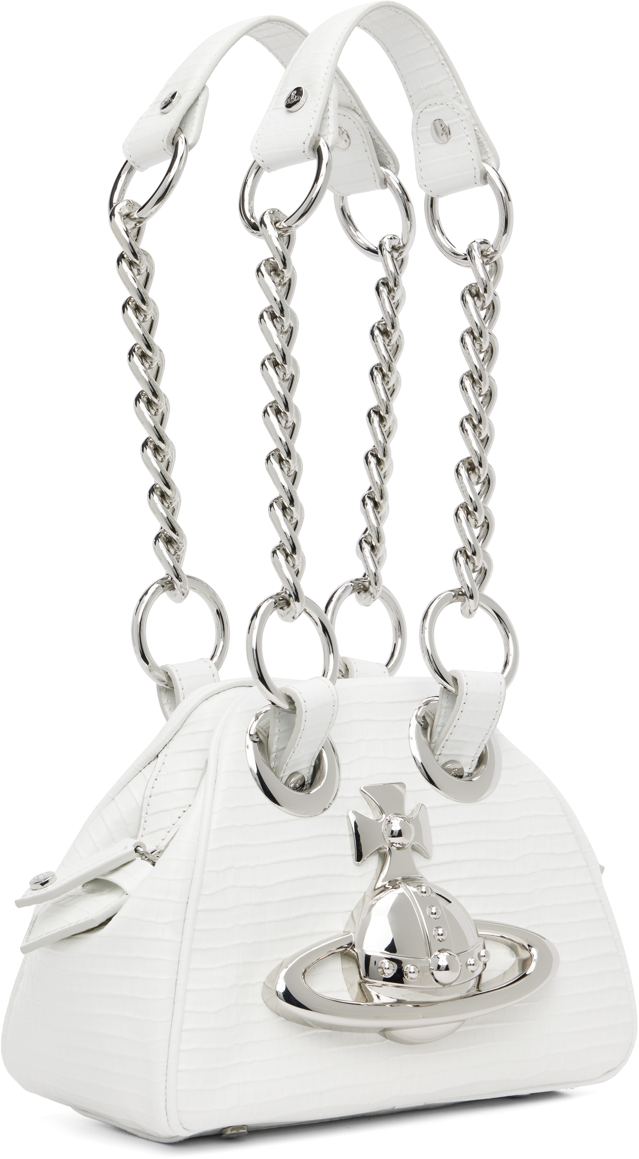 Vivienne Westwood White Archive Orb Chain Handbag
