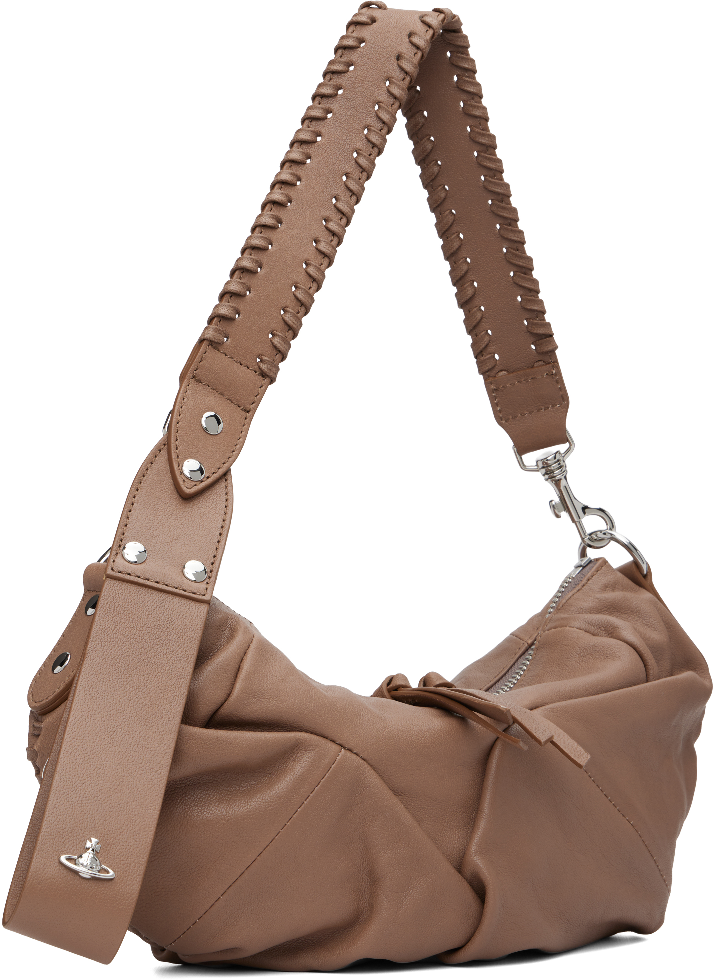 Vivienne Westwood Taupe Agnes Small Shoulder Bag