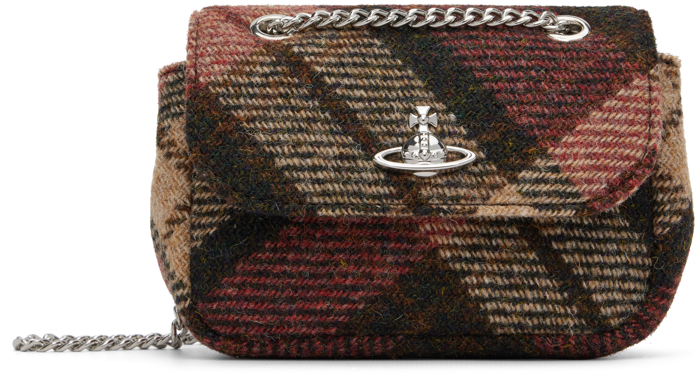 Vivienne Westwood Red & Brown Small Bag In Multi