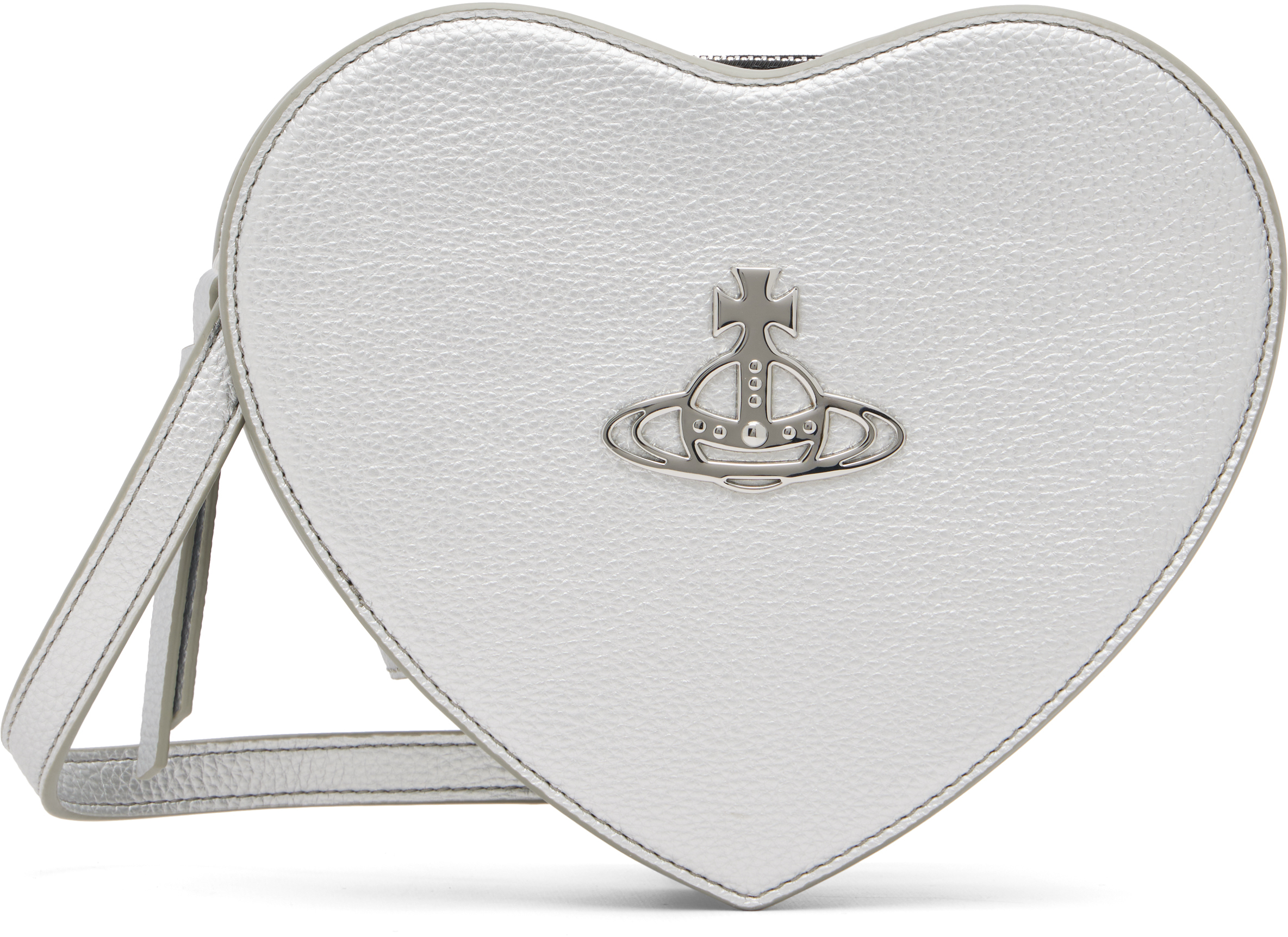 Silver Louise Heart Crossbody Bag by Vivienne Westwood on Sale