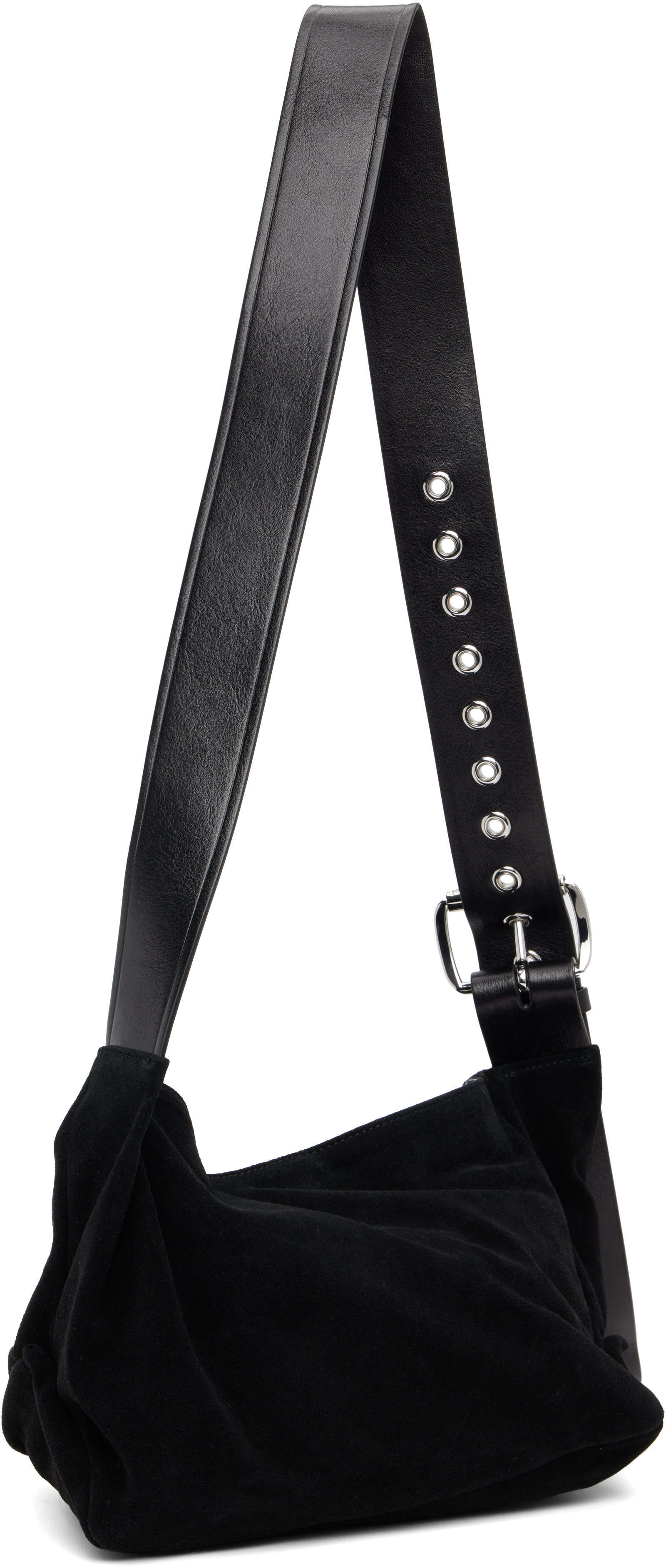 Vivienne Westwood Black Suede Maxime Small Crossbody Bag In Black