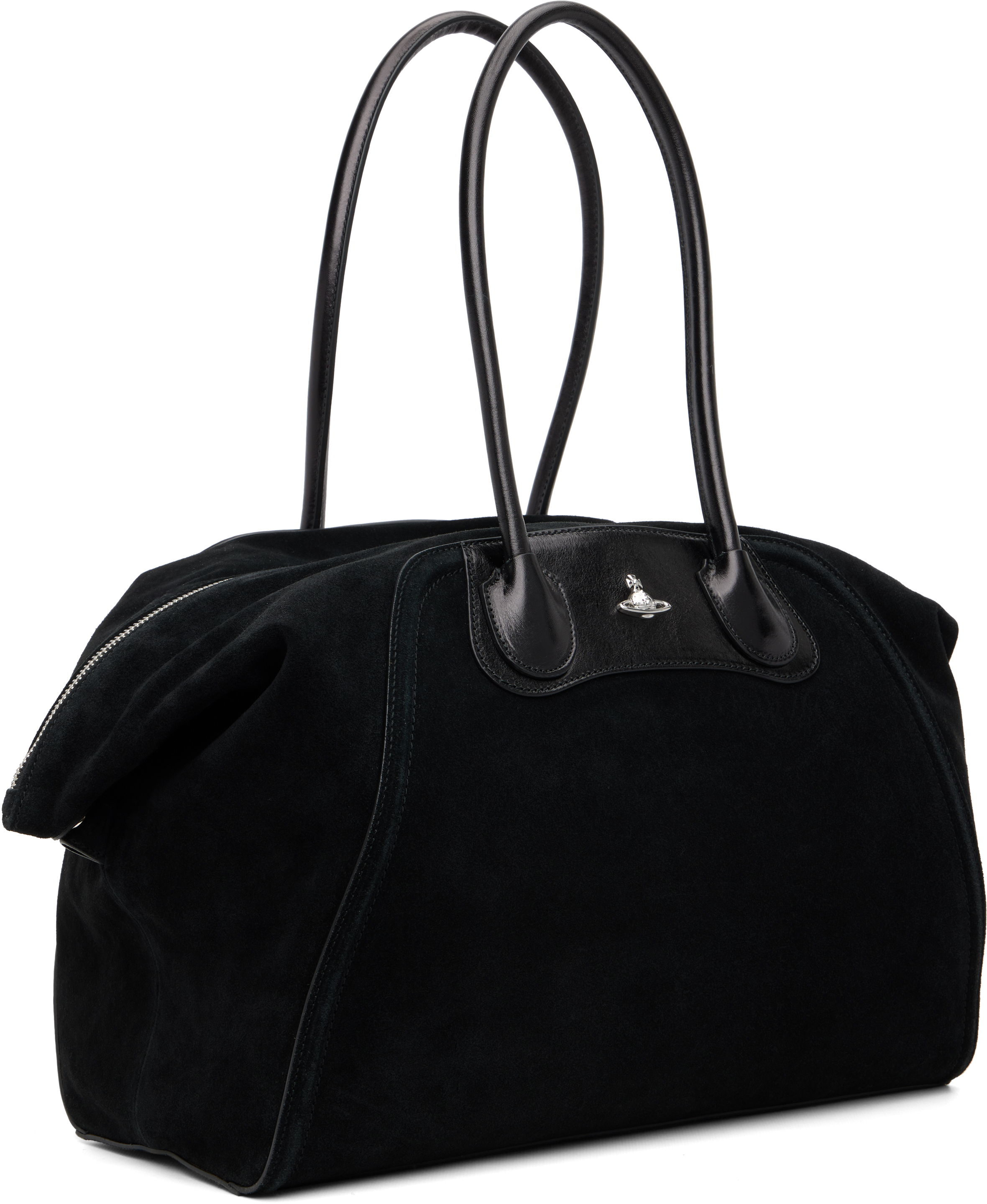 Vivienne Westwood Black Shirley Holdall Tote In Black