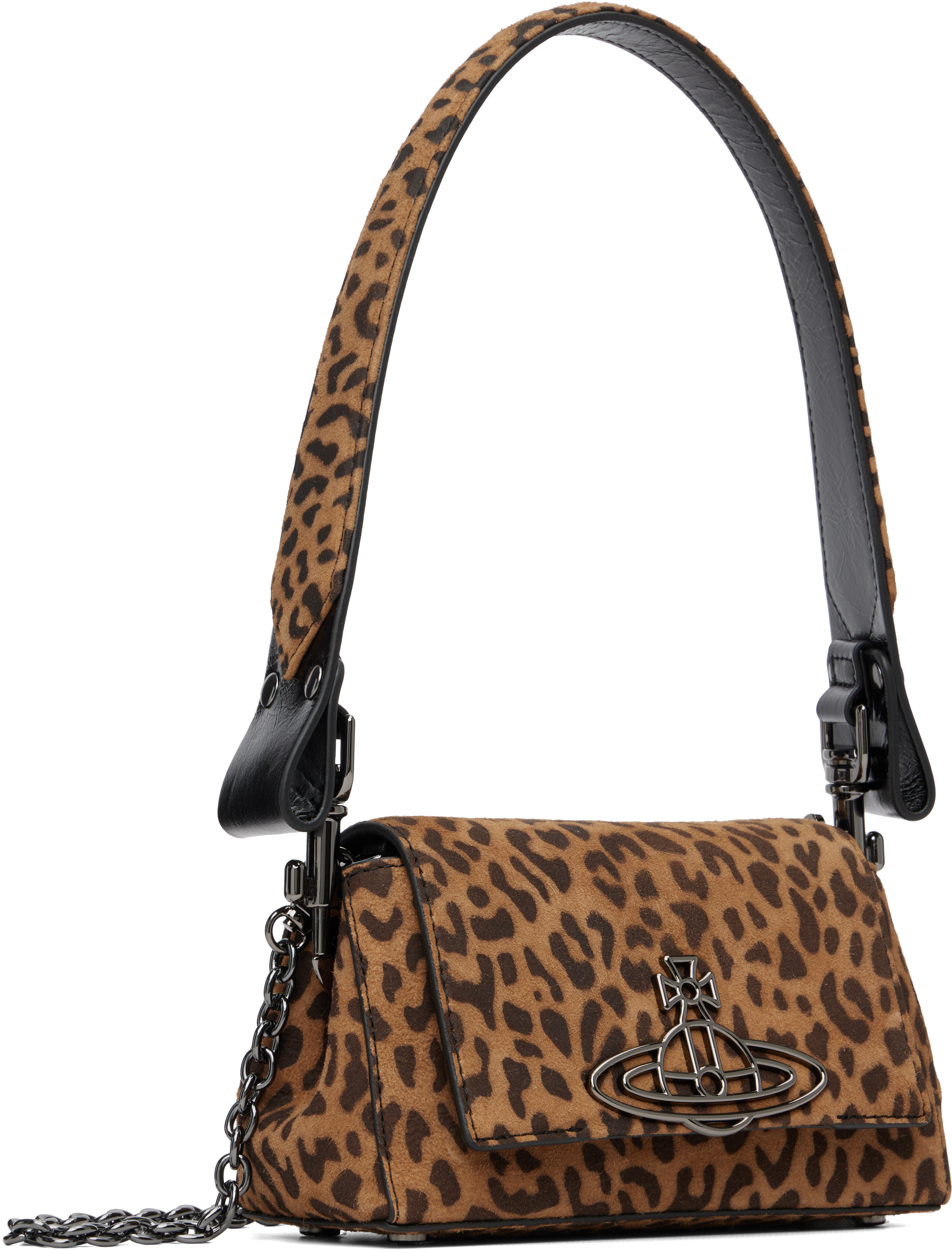Vivienne Westwood Brown Hazel Small Handbag In Animal Print