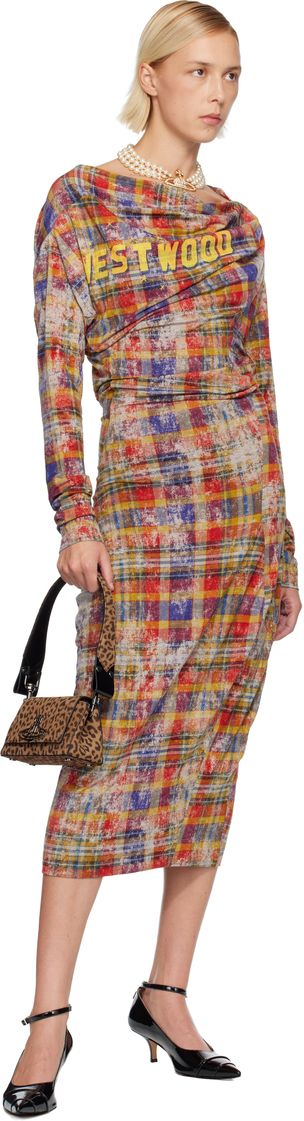 Vivienne Westwood Brown Hazel Small Handbag In Animal Print