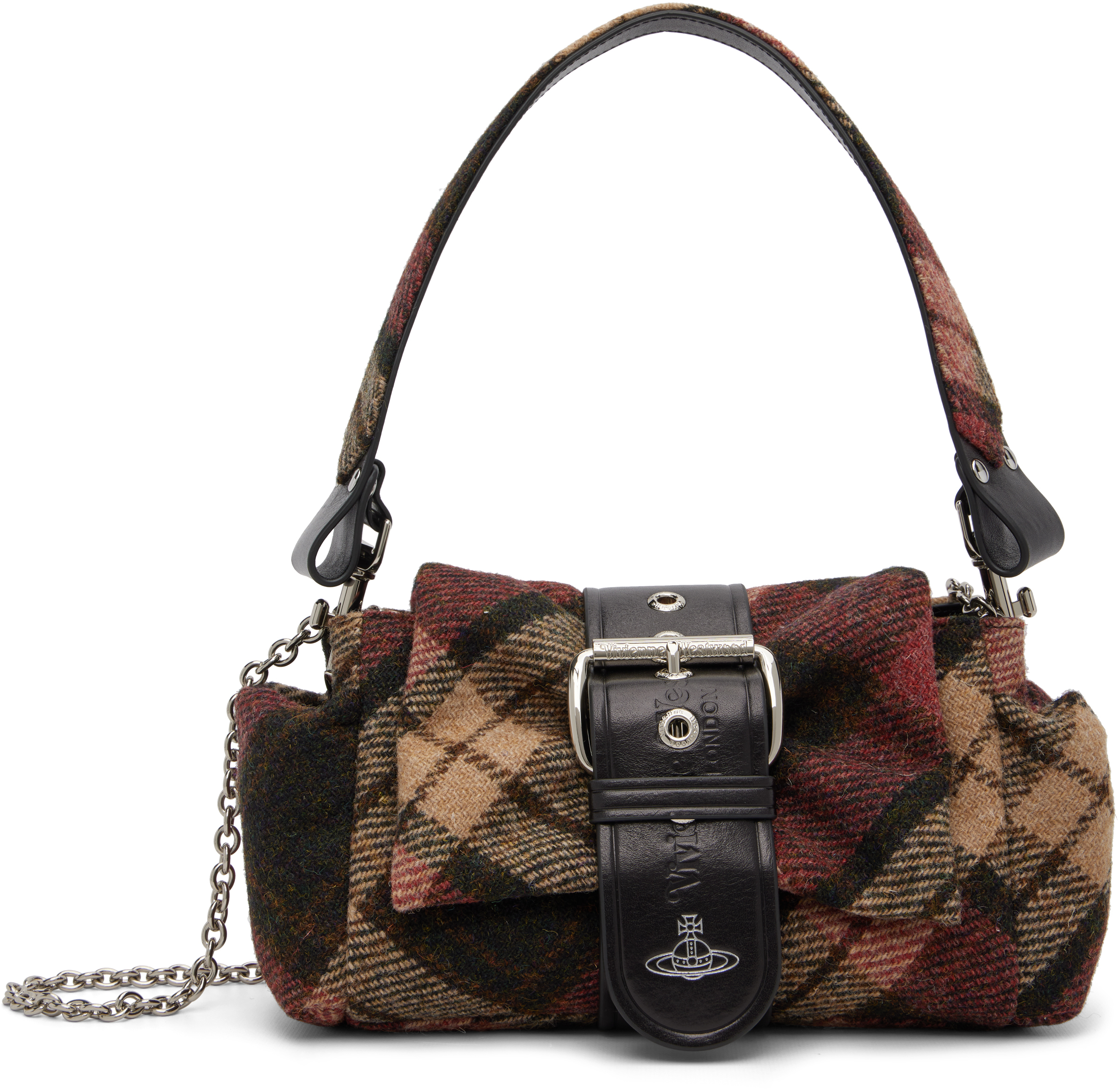 Vivienne Westwood: Brown & Red Hazel Treasure Bag | SSENSE Canada