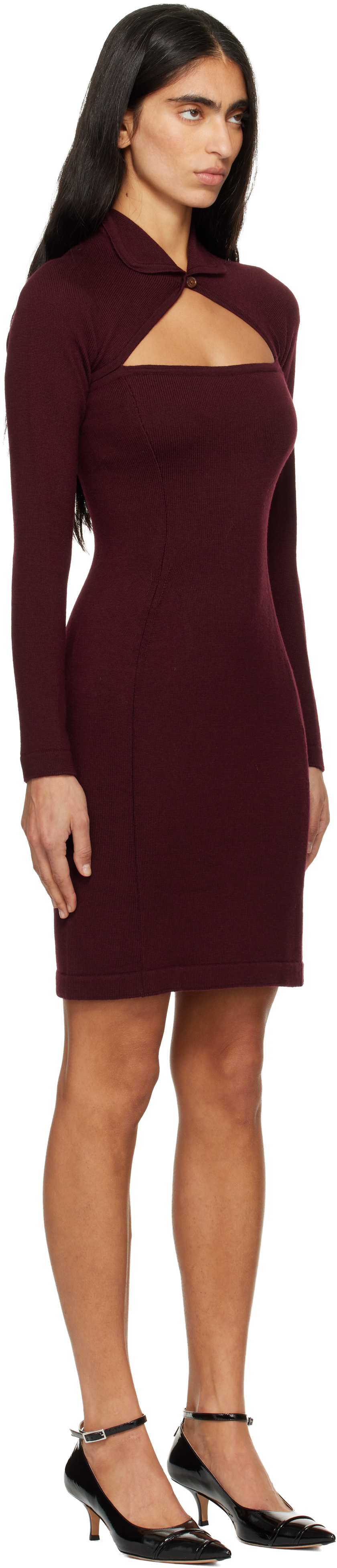 Vivienne Westwood Burgundy Pamela Minidress In Burgundy