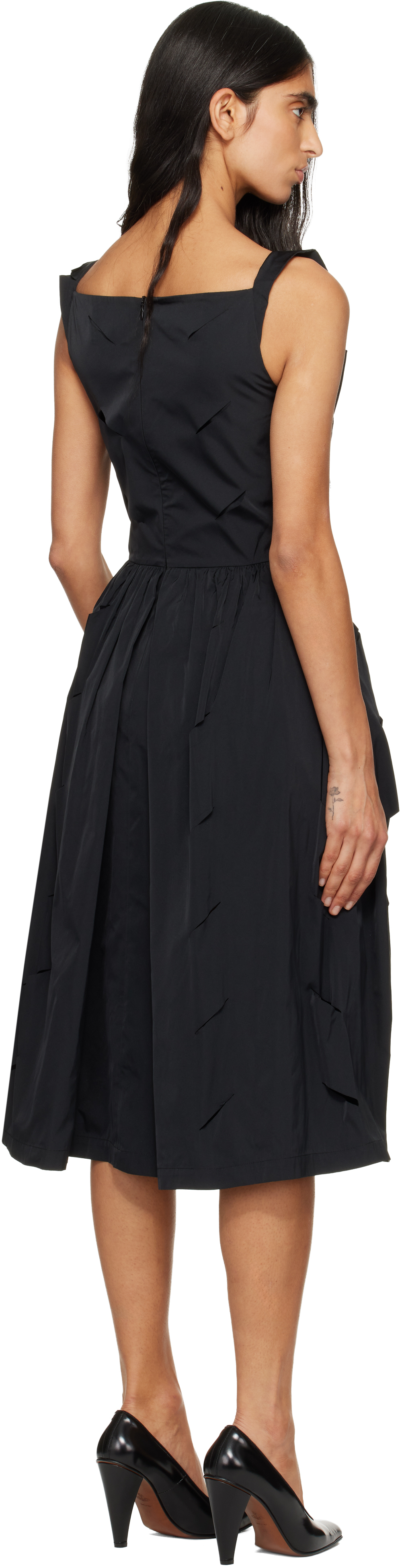Vivienne Westwood Asymmetrical Midi Dress In Black