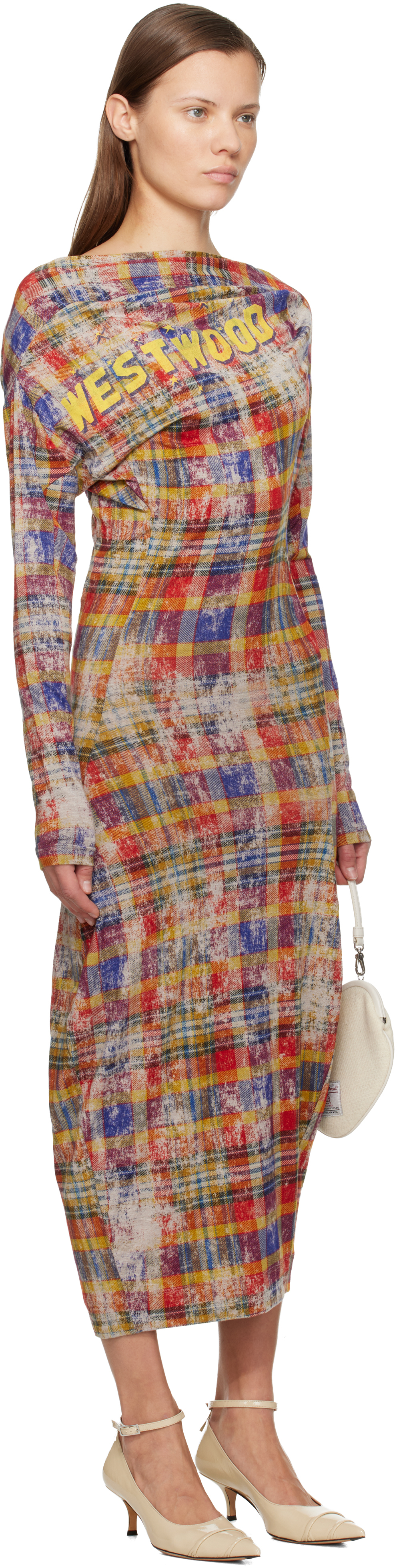 Vivienne Westwood Multicolor Ls Superbo Midi Dress In Multi