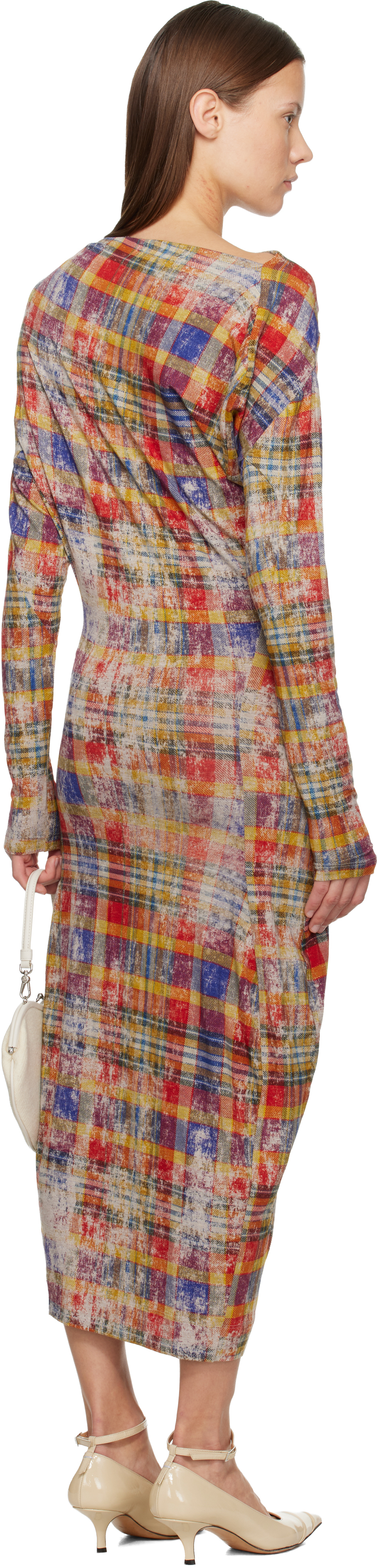 Vivienne Westwood Multicolor Ls Superbo Midi Dress In Multi