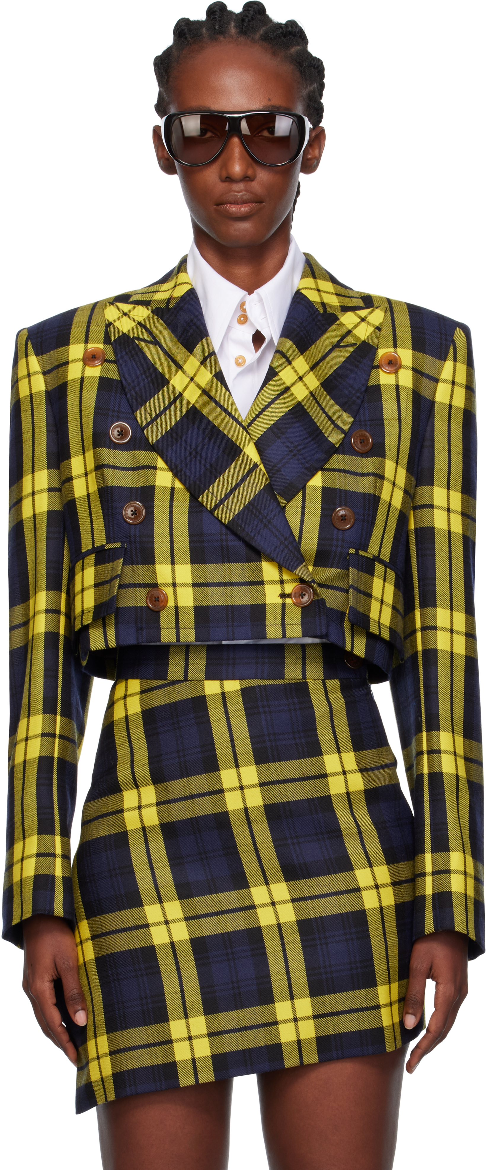 Vivienne Westwood Long Sleeve Cut Off Blazer In Black