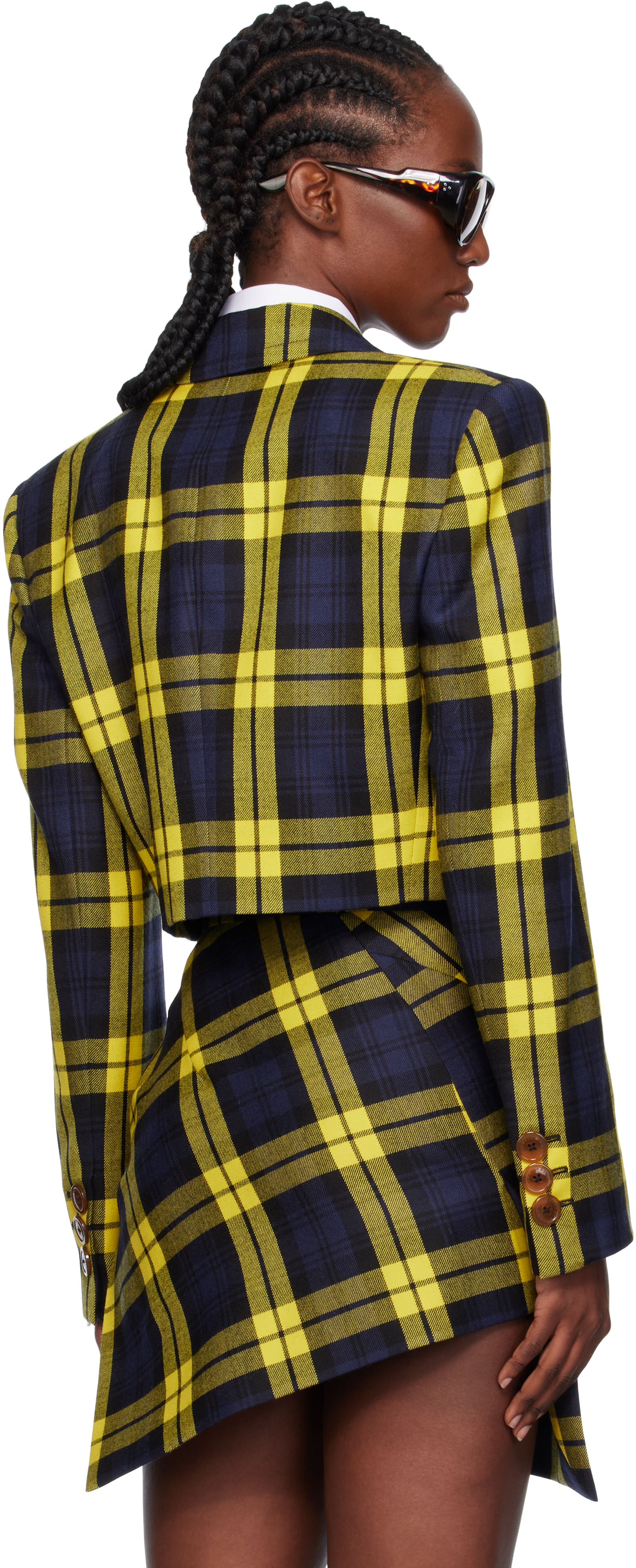 Vivienne Westwood Long Sleeve Cut Off Blazer In Black