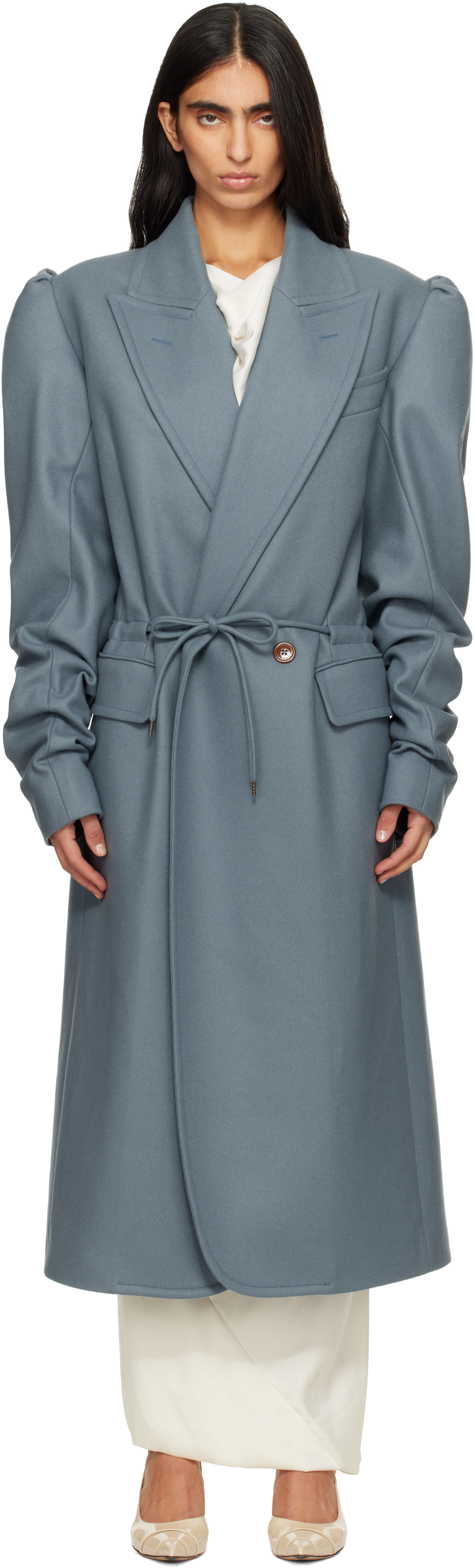 Vivienne Westwood Blue Humphrey Coat In Gray