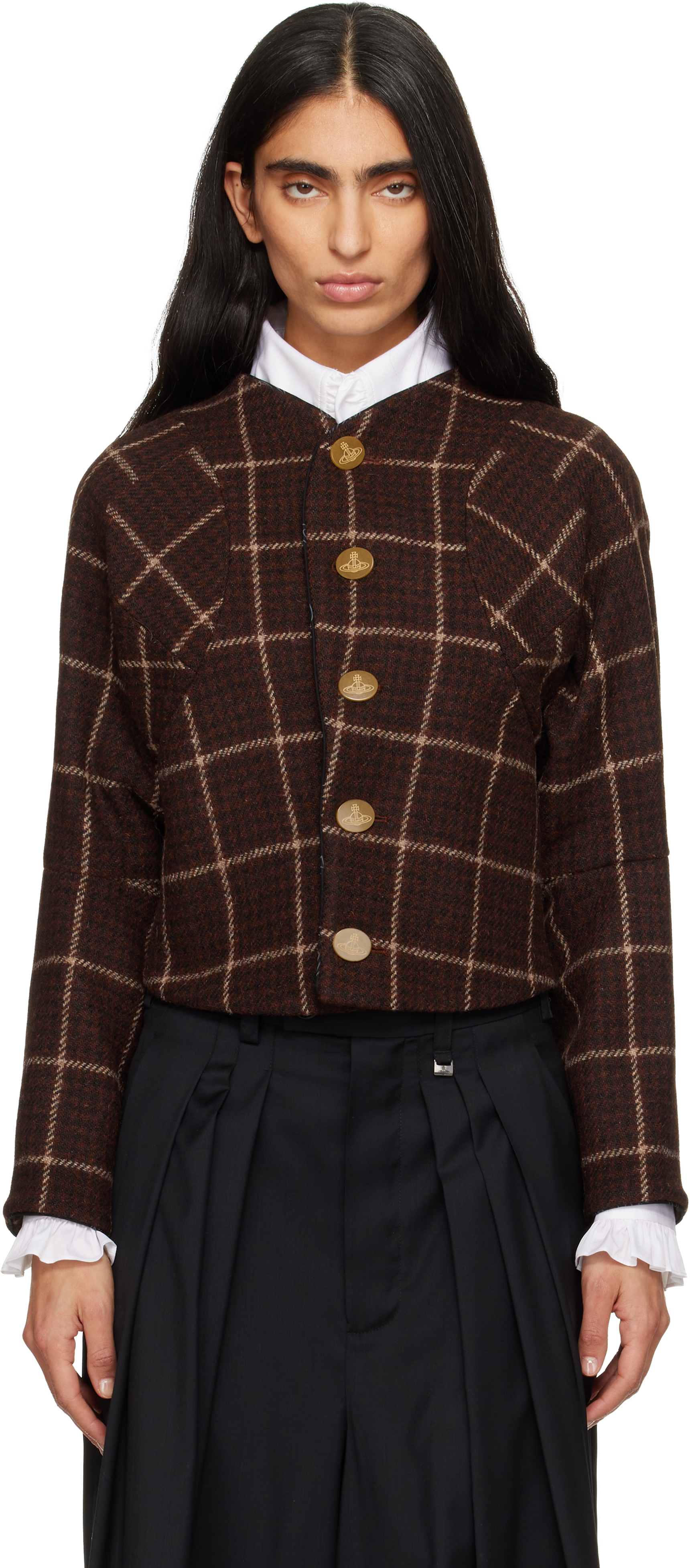 Vivienne Westwood Brown Pourpoint Jacket In Brown