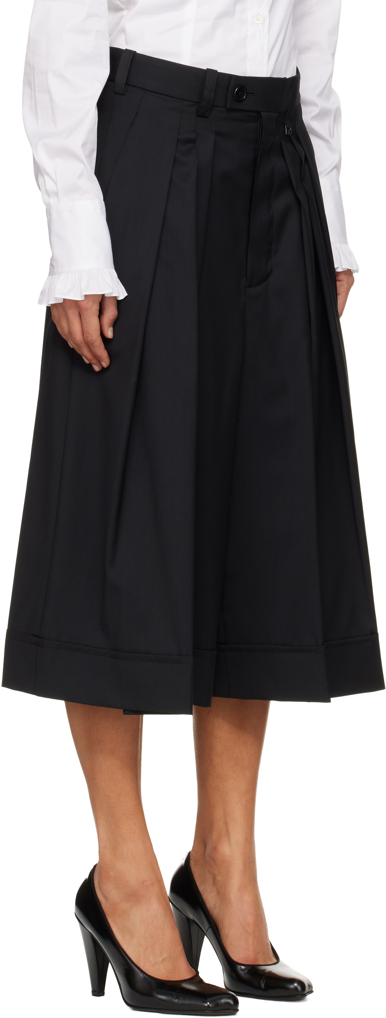 Vivienne Westwood Black Culottes Trousers In Black