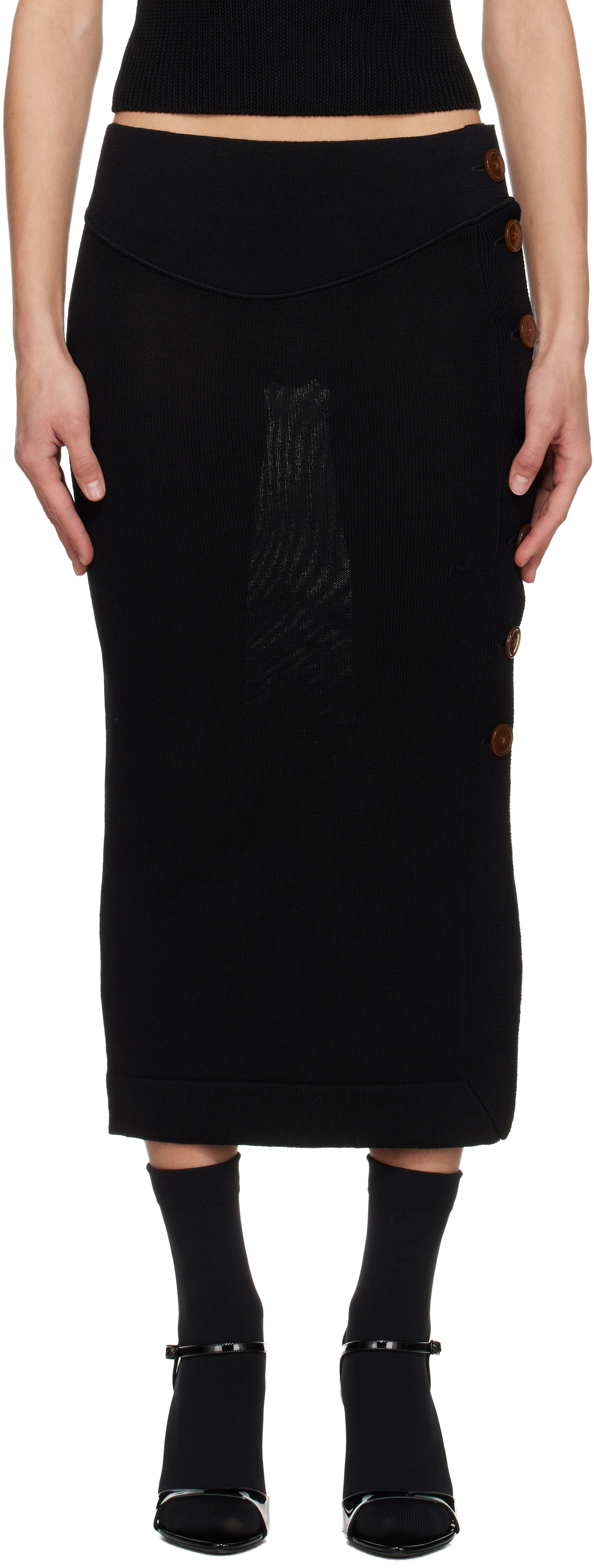 Vivienne Westwood Black Pamela Midi Skirt