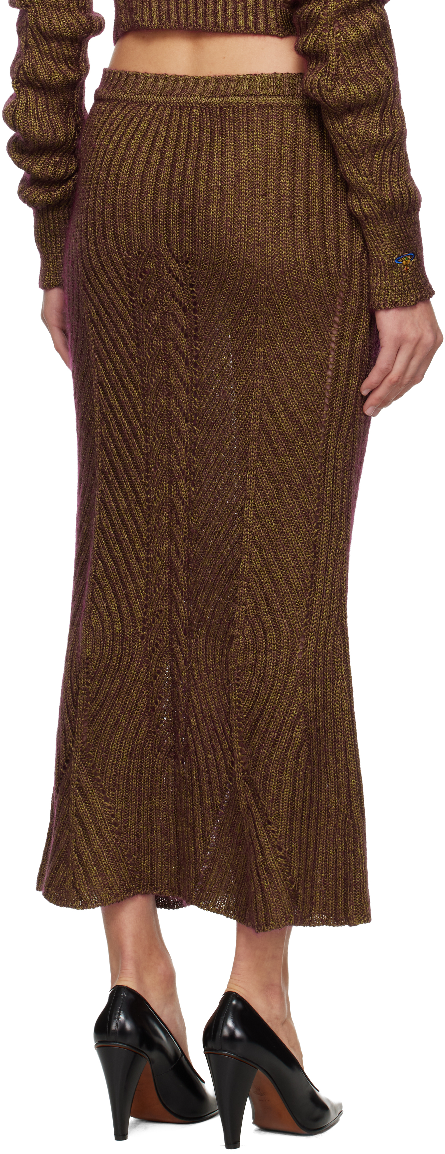 Vivienne Westwood Brown Mary Maxi Skirt In Green