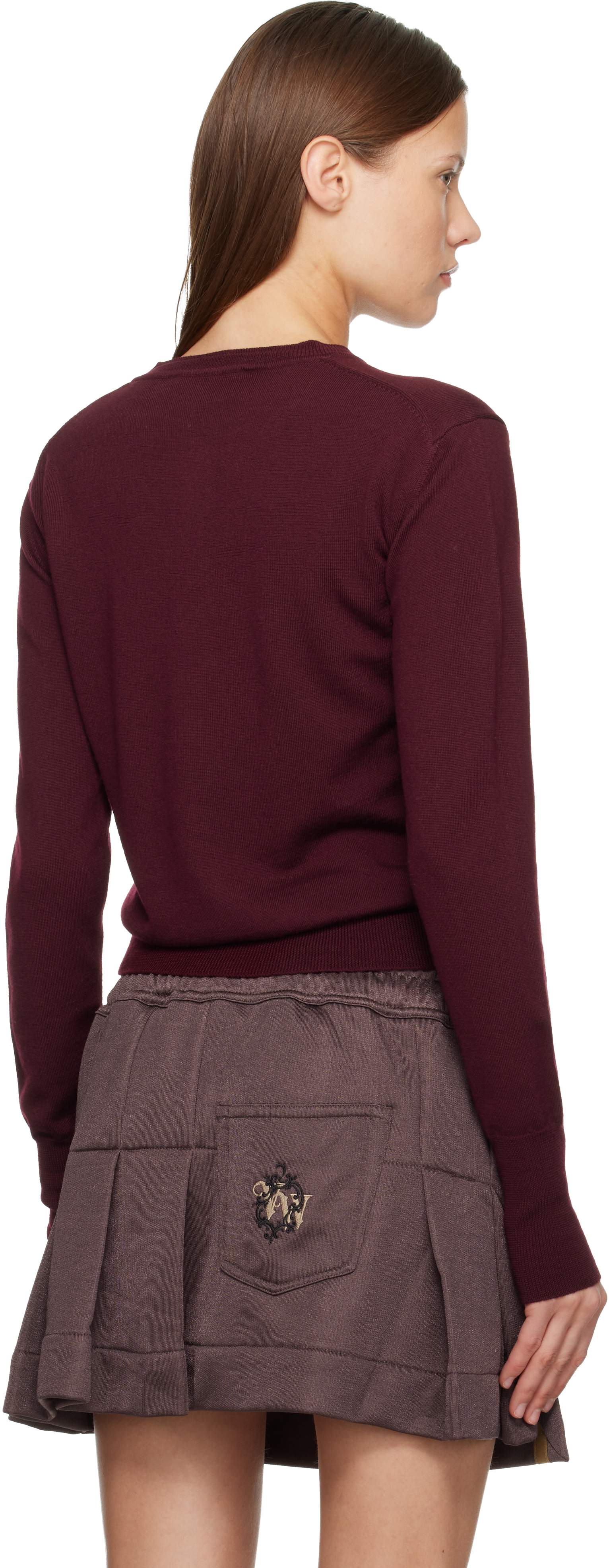 Vivienne Westwood Burgundy Bea Cardigan