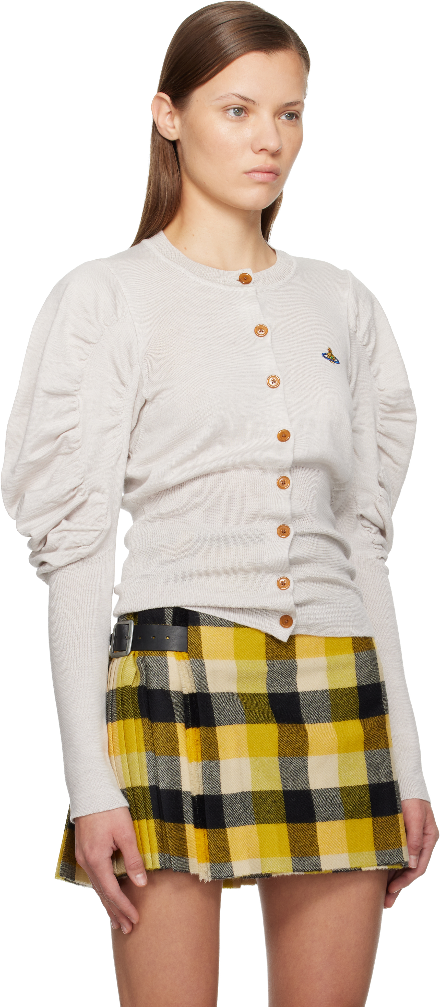 Vivienne Westwood Gray Eli Cardigan In Neutral