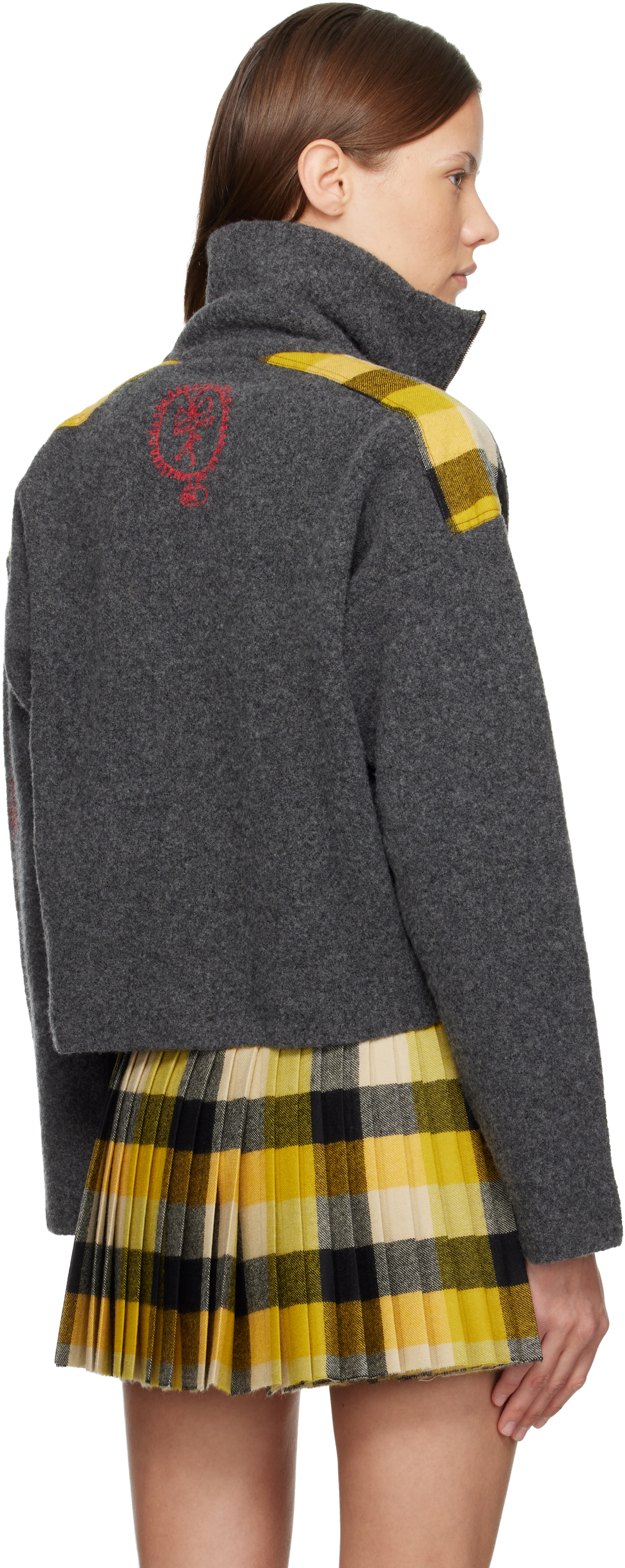 Vivienne Westwood Printed Wool-blend Jacket In Gray