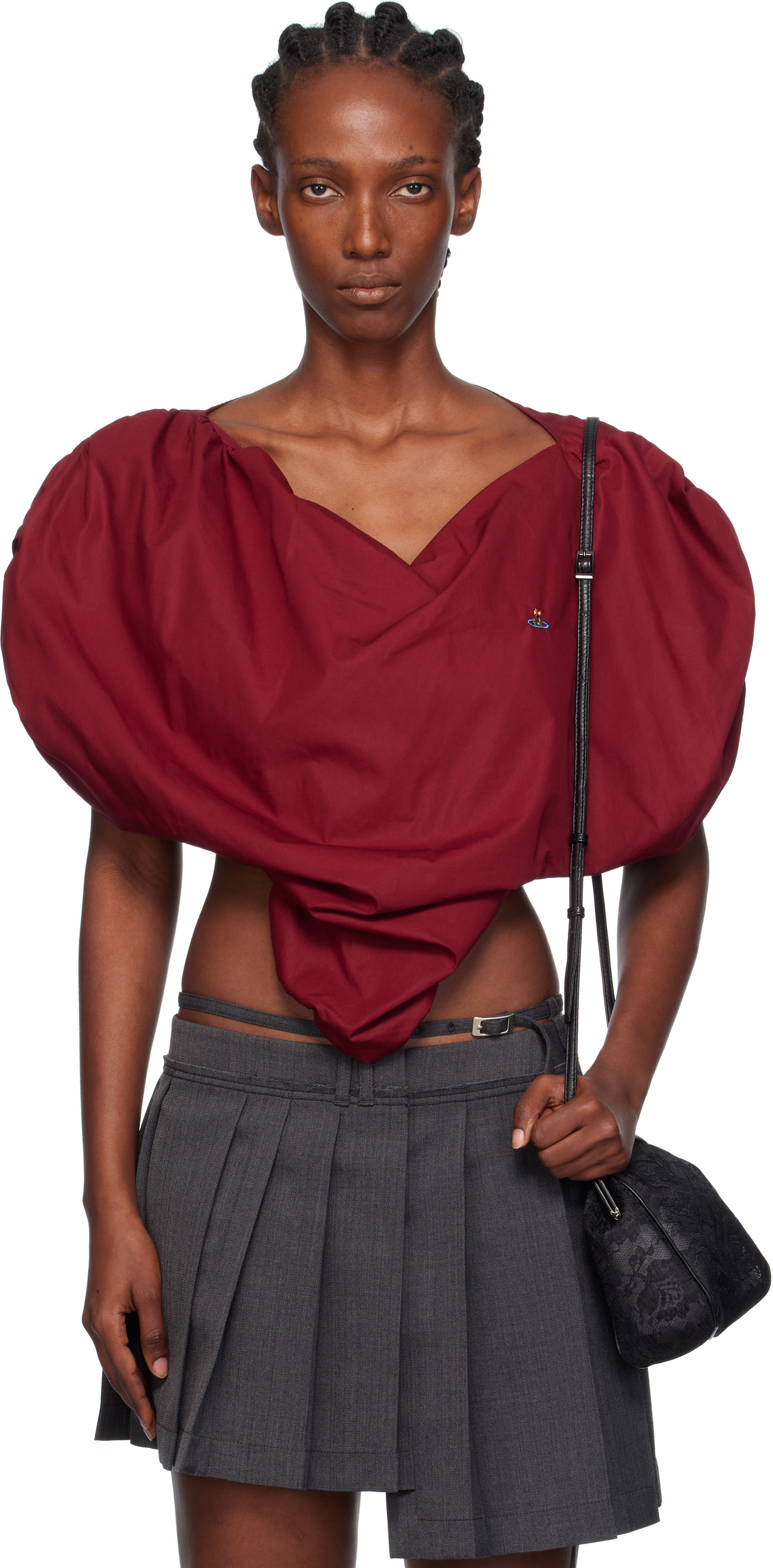 Vivienne Westwood Orb-embellished Heart Top In Red