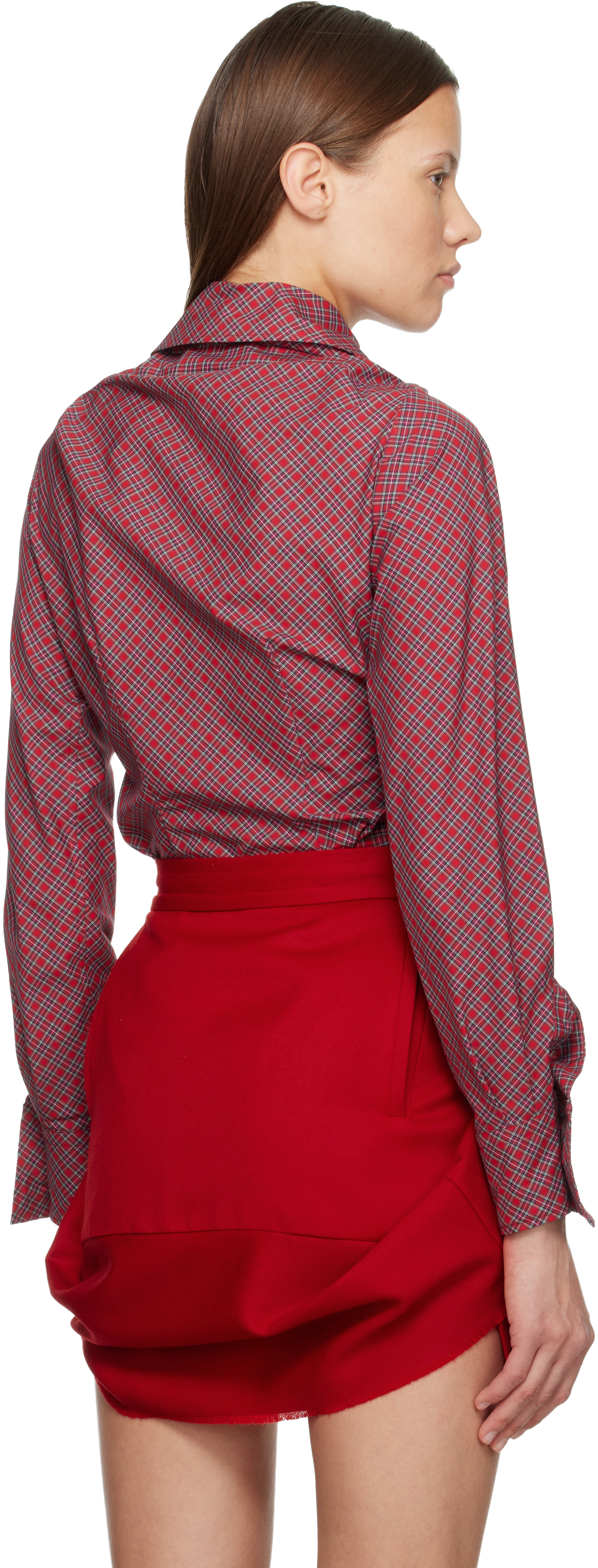 Vivienne Westwood Red Drunken Shirt In Burgundy