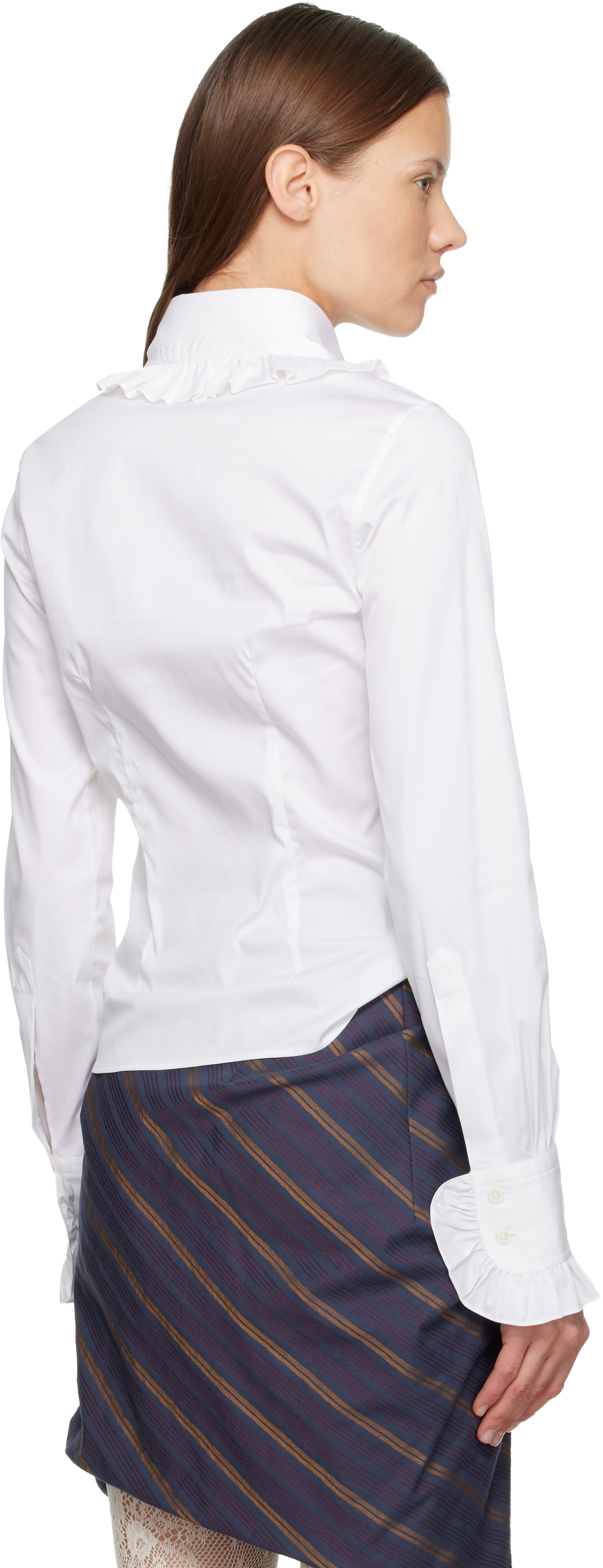 Vivienne Westwood White Toulouse Frill Shirt In White