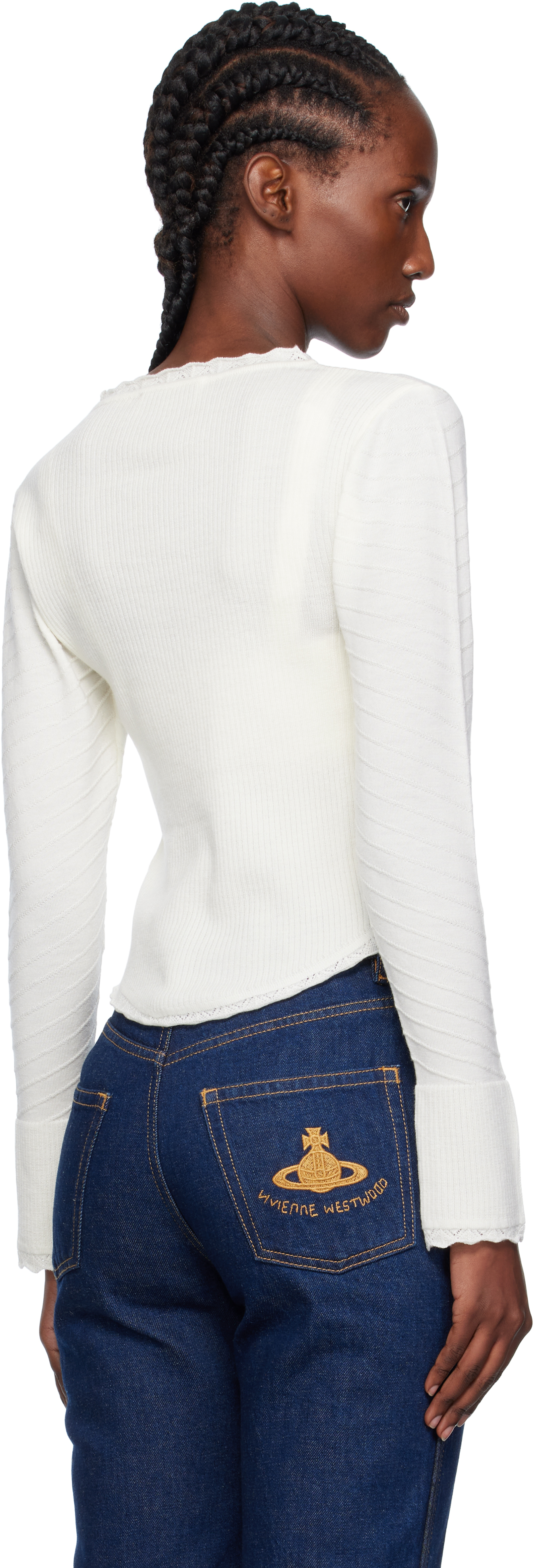 Vivienne Westwood Cut-out Knitted Top In White