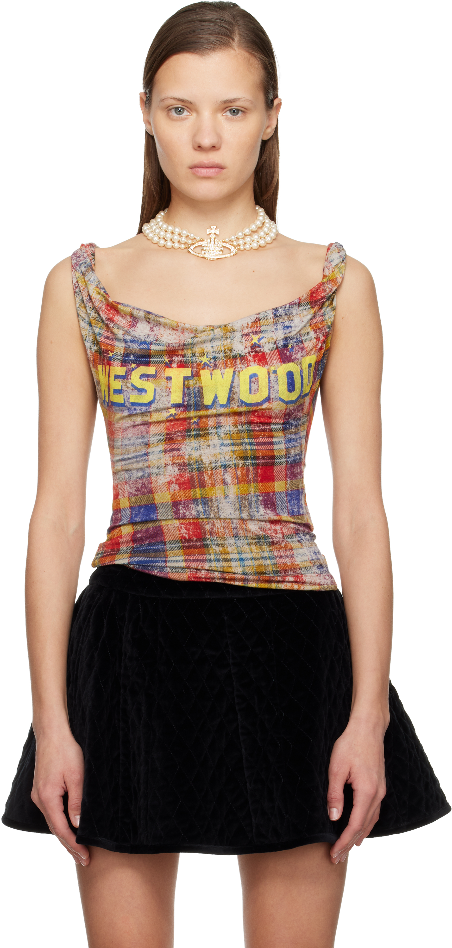 Multicolor Anna Tank Top by Vivienne Westwood on Sale