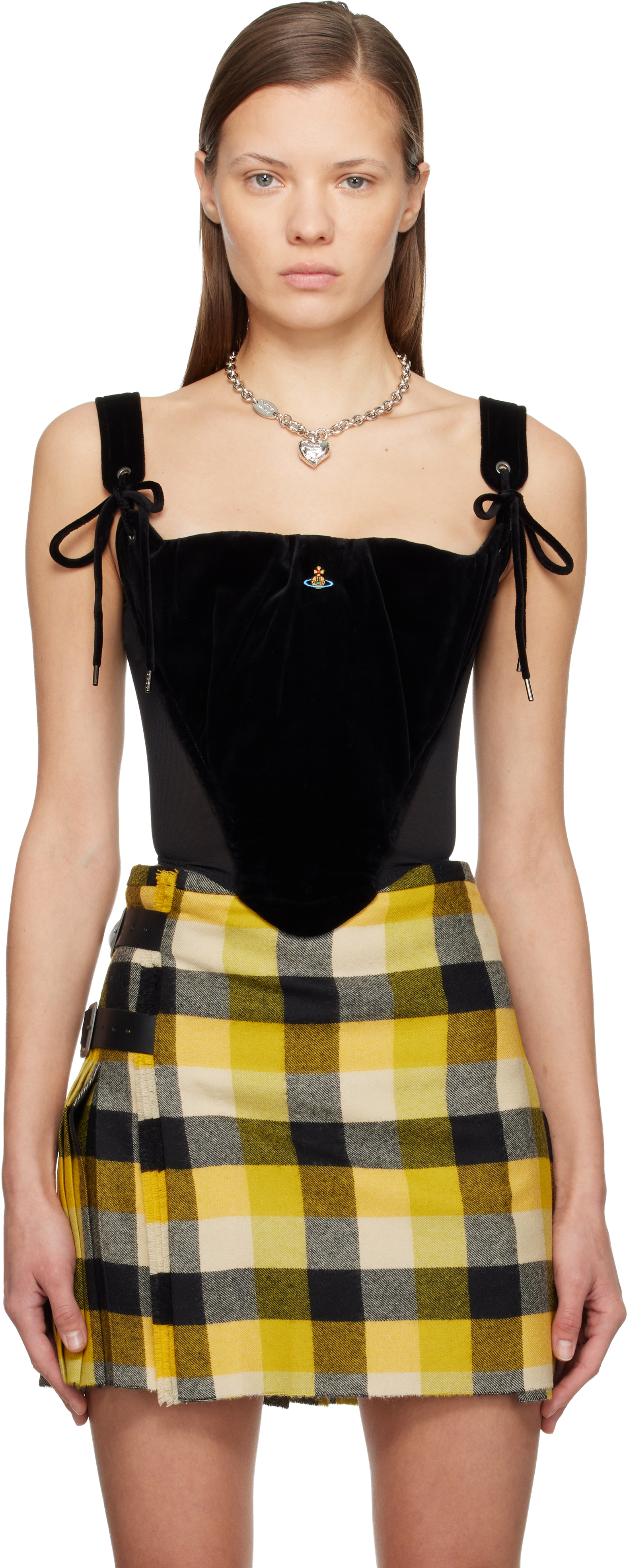 Vivienne Westwood Black Puppy Corset Top In Black