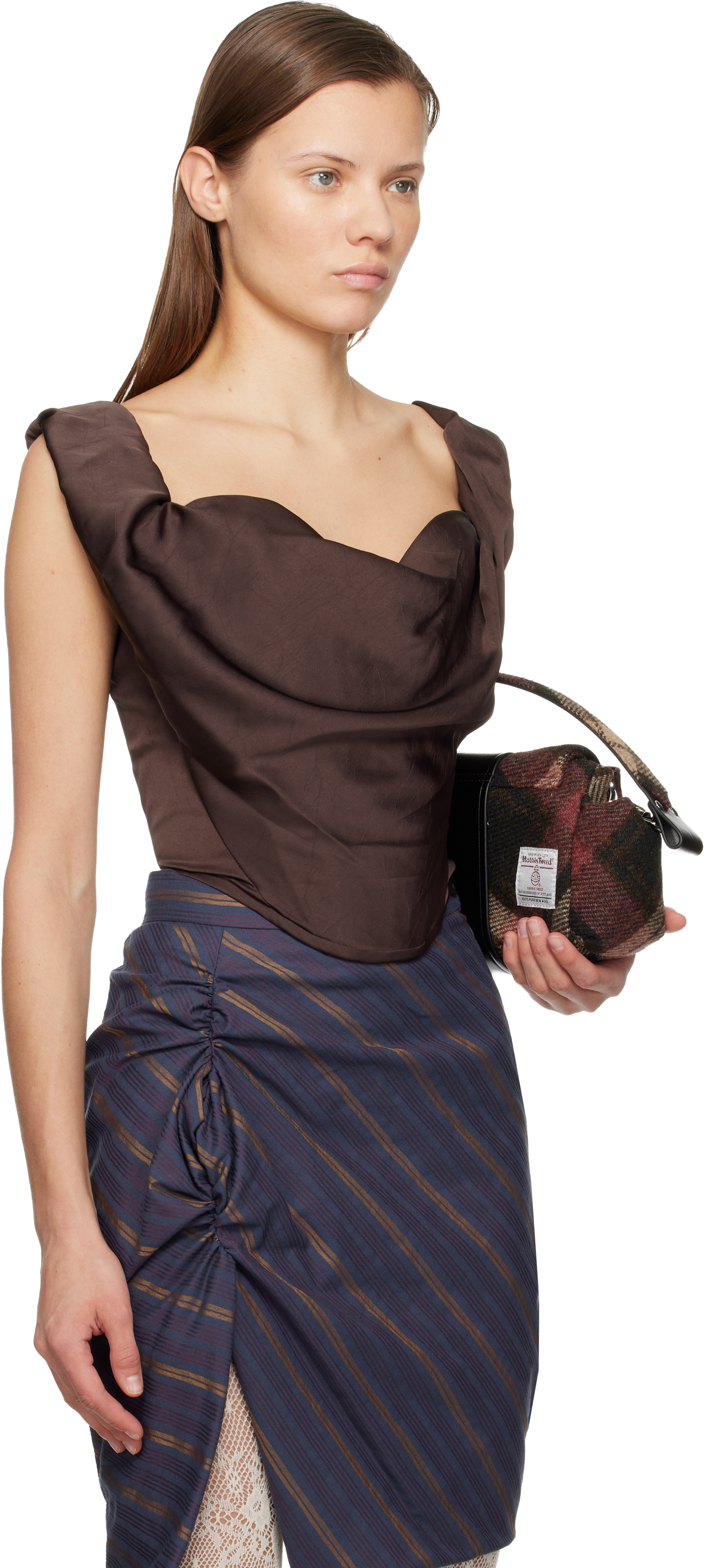 Vivienne Westwood Brown Sunday Corset Top In Brown