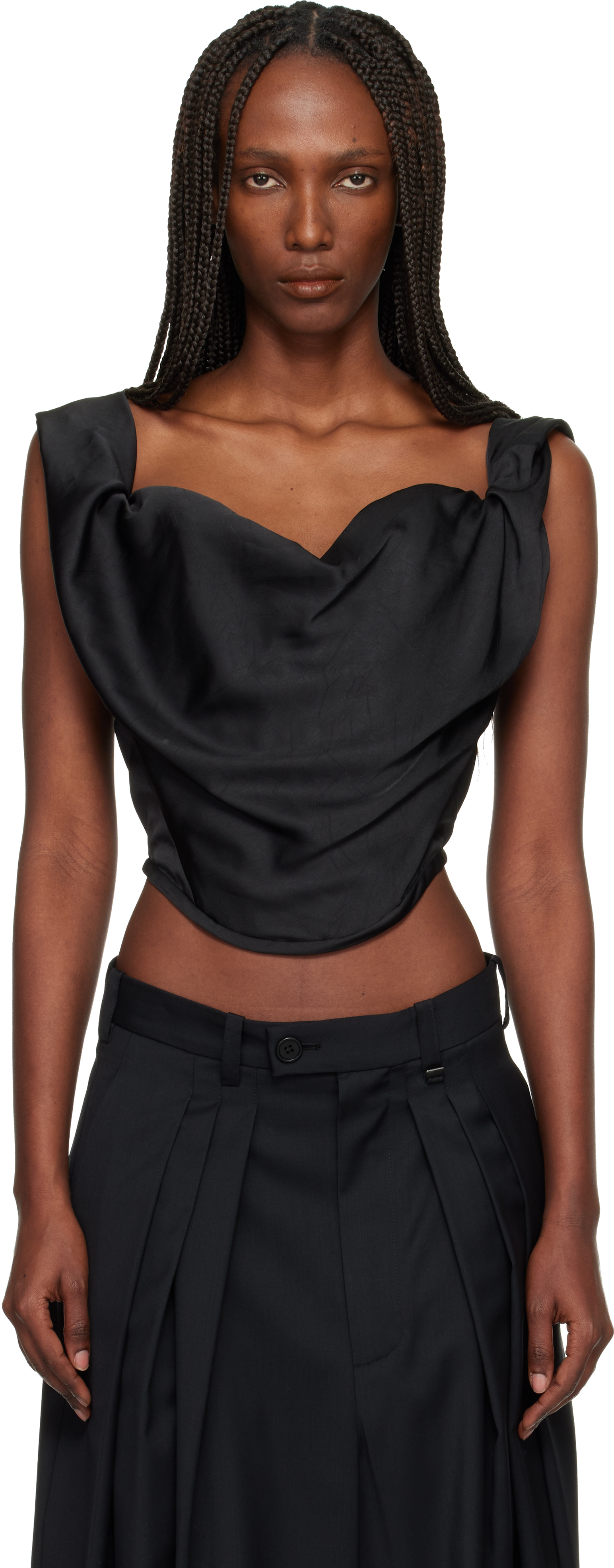 Vivienne Westwood Black Sunday Corset Top In Black